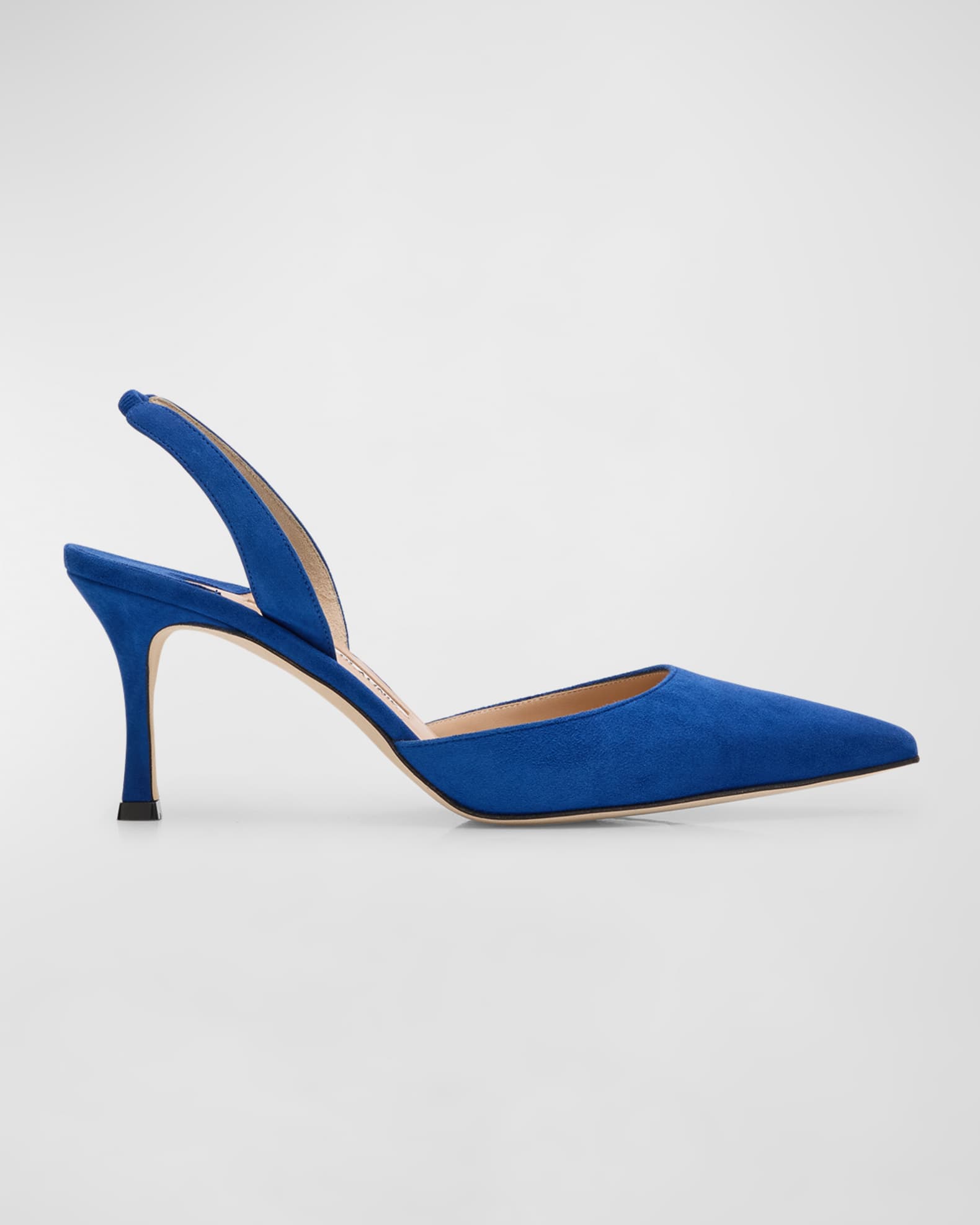 Carolyne Suede Mid-Heel Slingback Pump 0