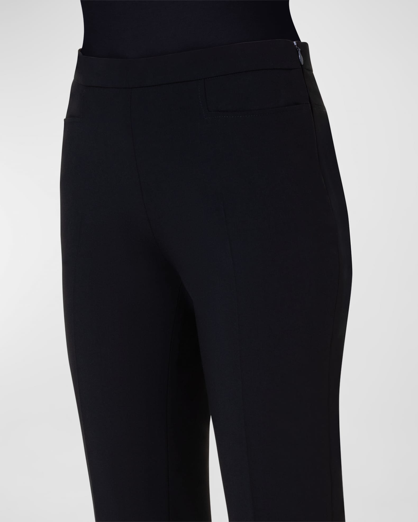 Akris punto Francoise Slim-Straight Pants, Black | Neiman Marcus display picture 1