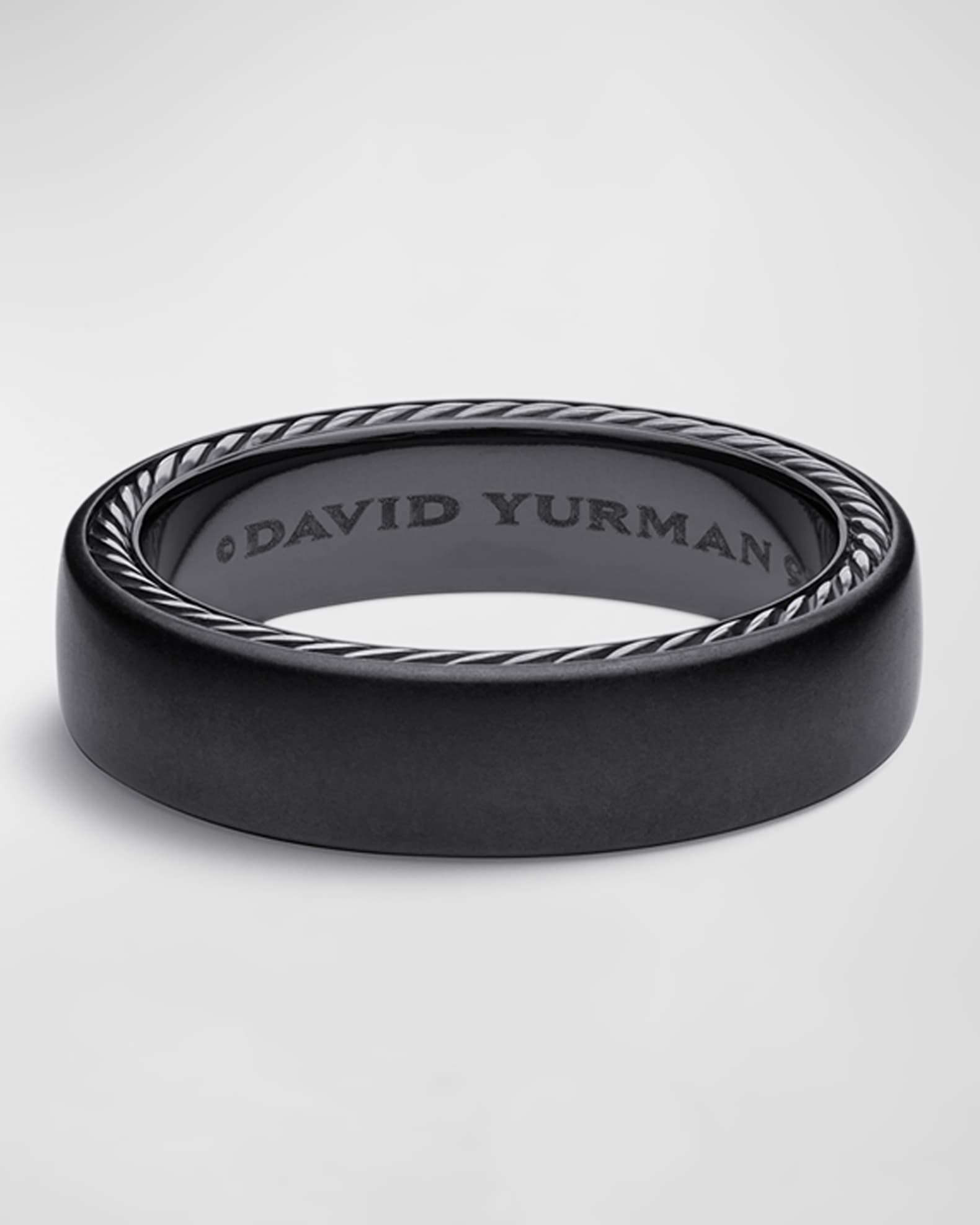 Men's Streamline Band Ring in Titanium, 6mm 0