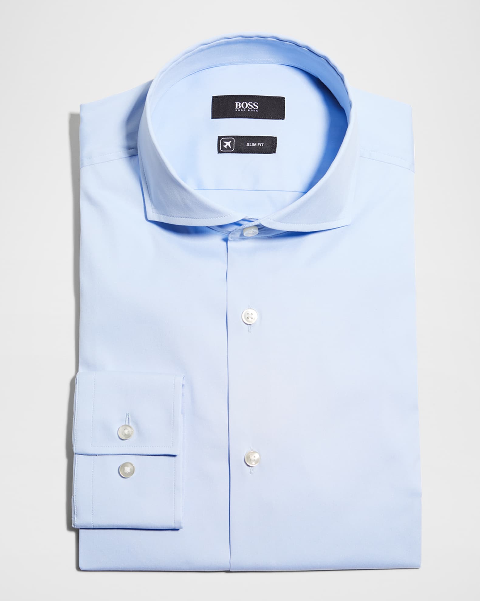 Men's Basic Solid Long-Sleeve Dress Shirt 0