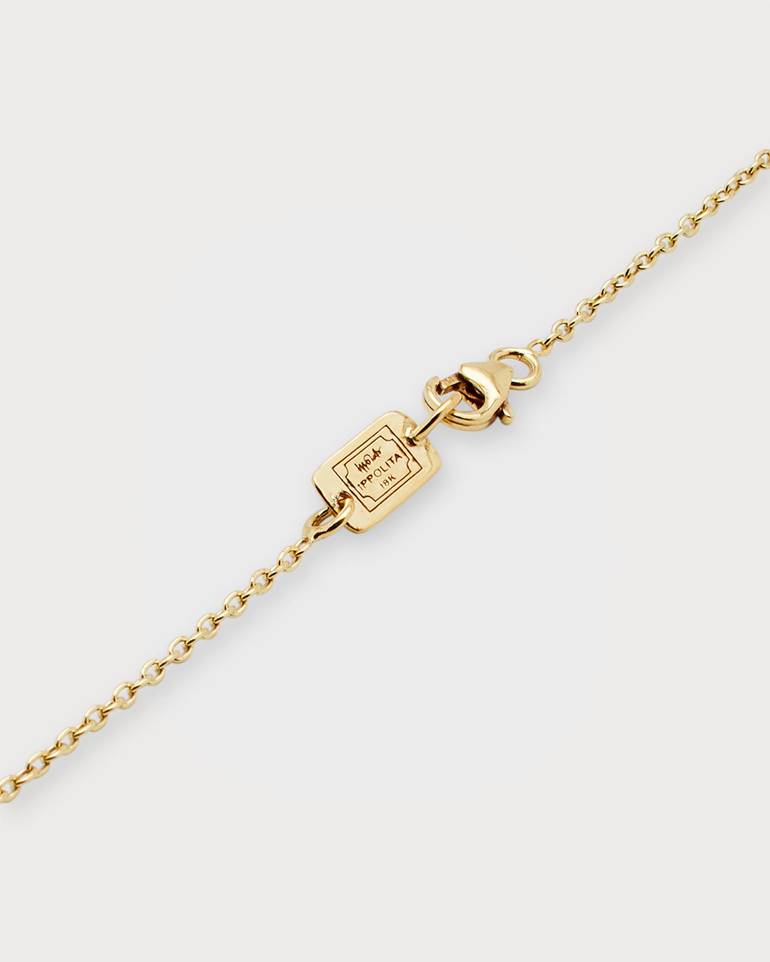 Ippolita Short Hammered Pinball Chain Necklace in 18K Gold | Neiman Marcus