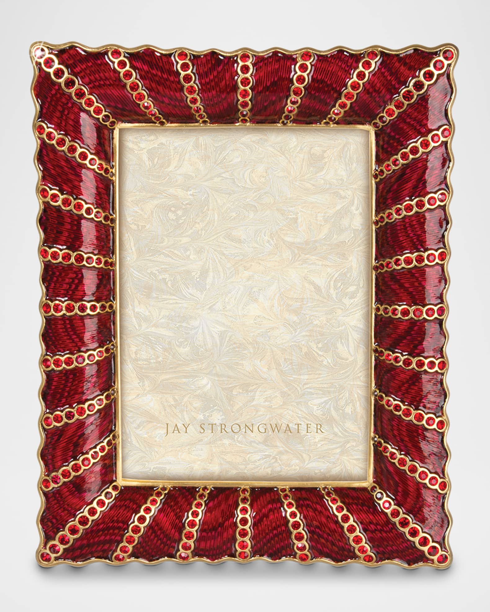 Jay Strongwater Blair Ruffled Edge Picture Frame, 5" x 7" Neiman Marcus