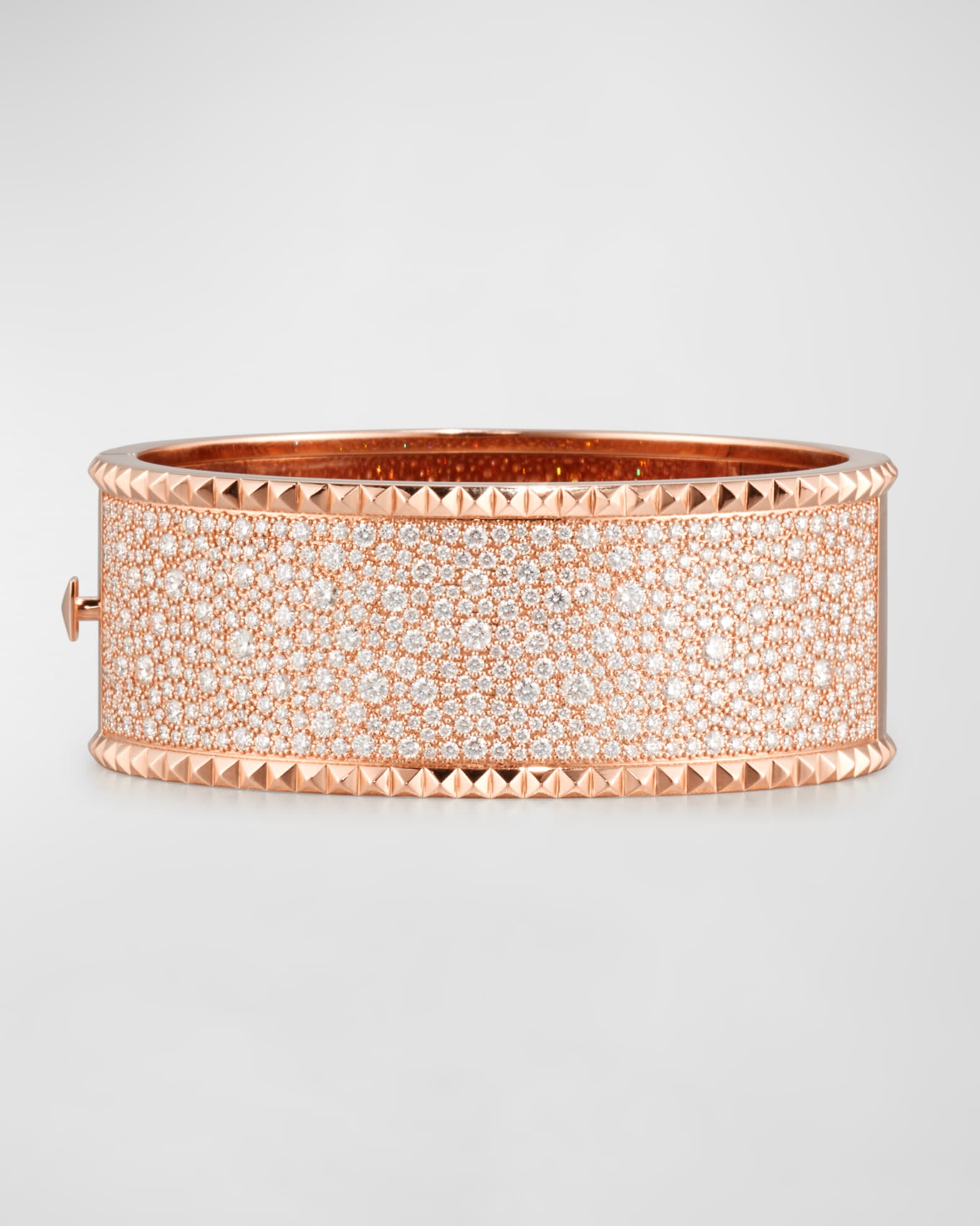ROCK & DIAMONDS 18K Rose Gold Bangle Bracelet 0
