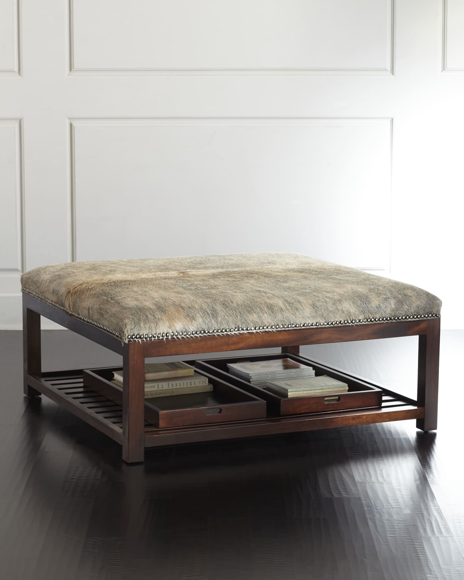 Brody Hairhide Ottoman 0