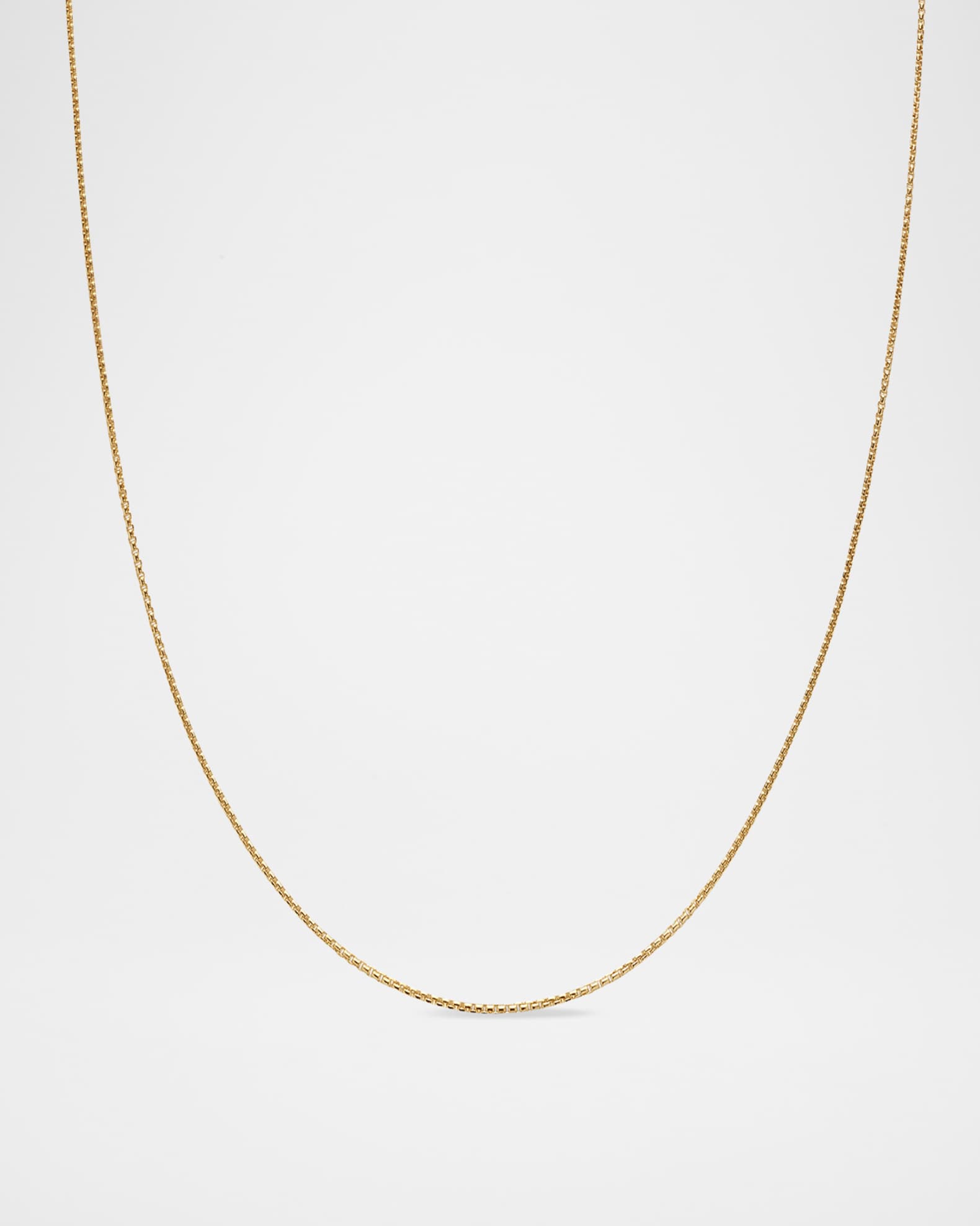 Box Chain Necklace in 18K Yellow Gold, 1.25mm 0