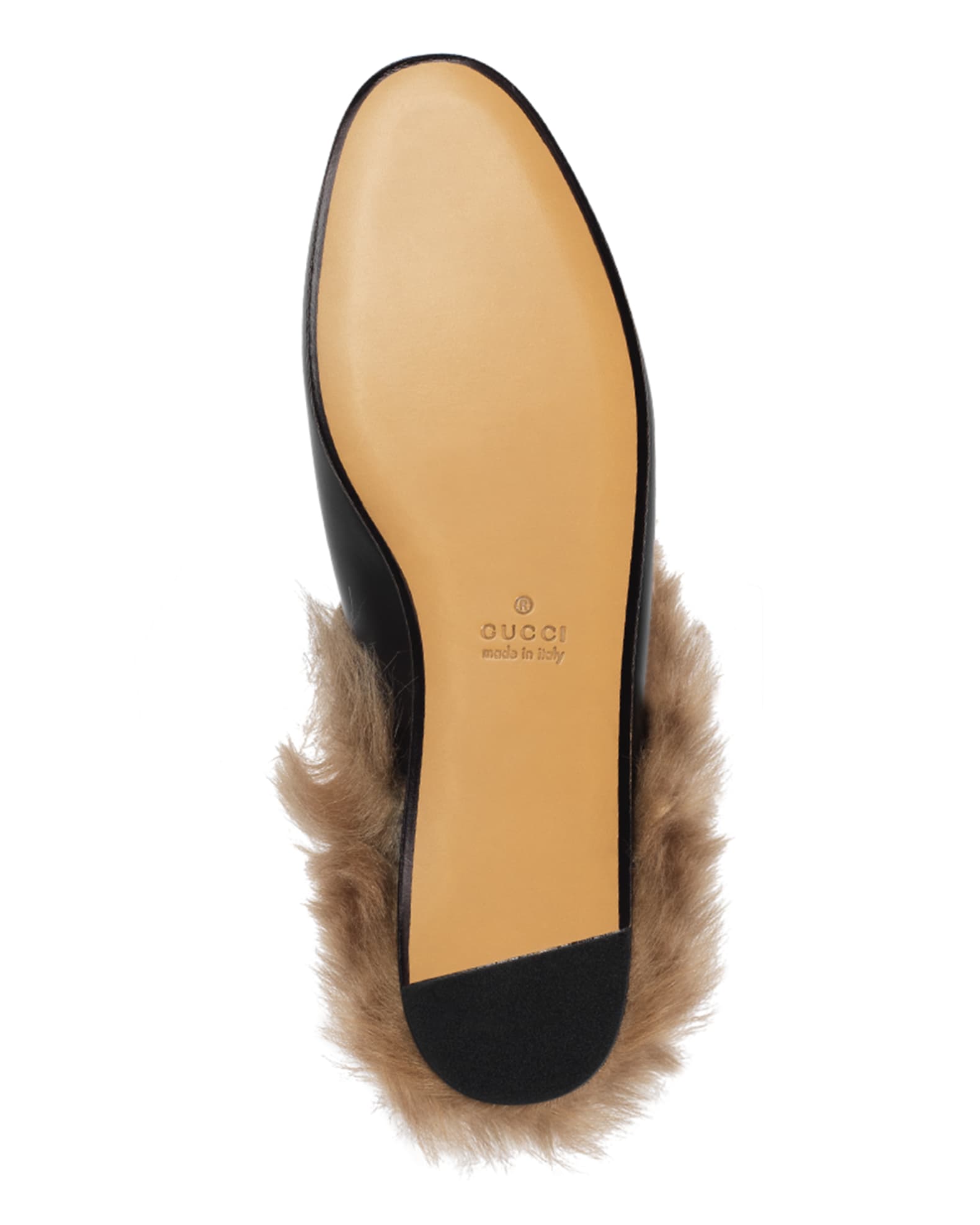 Gucci Princetown Fur Lined Mule | Neiman Marcus