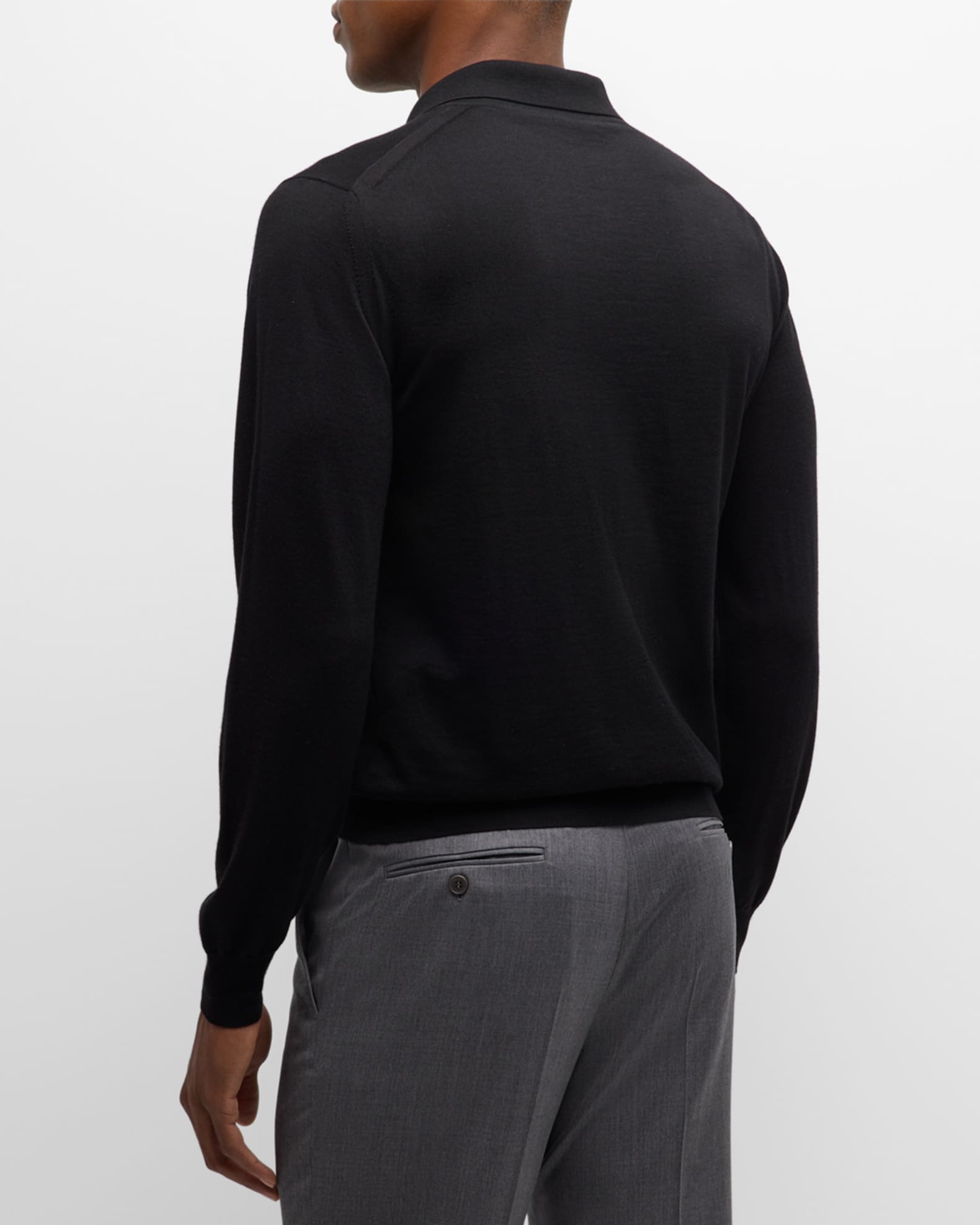 Brioni long sleeve polo clearance