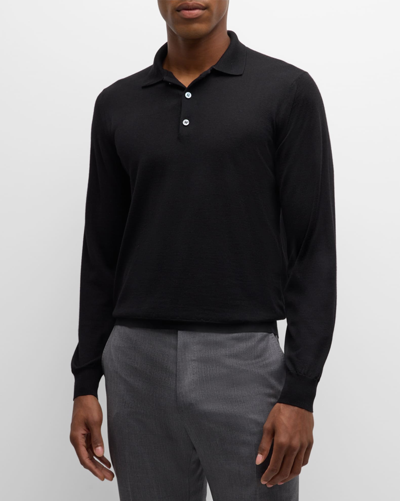 Brioni long sleeve polo 2025