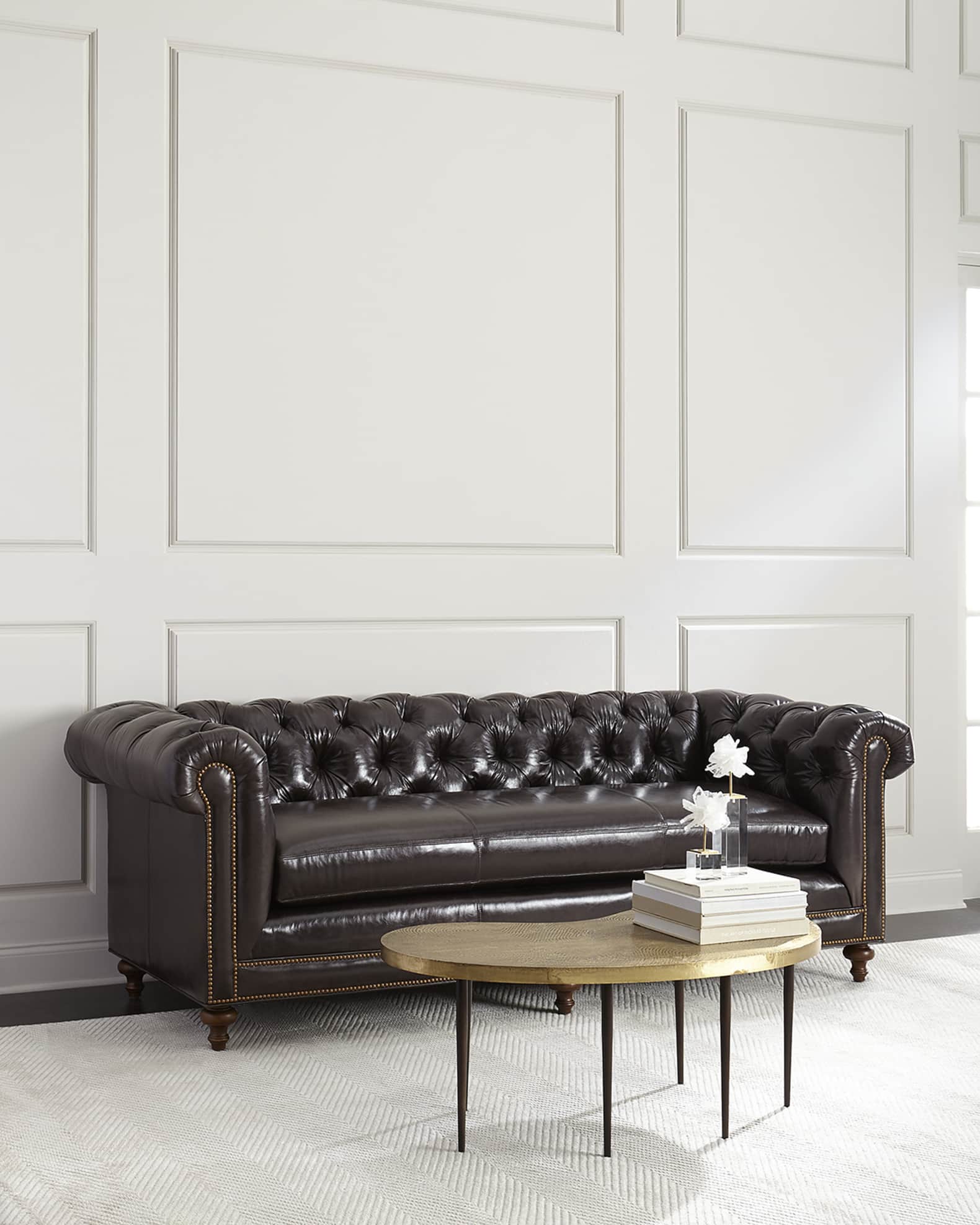 Davidson 94" Slab Seat Chesterfield Sofa 0
