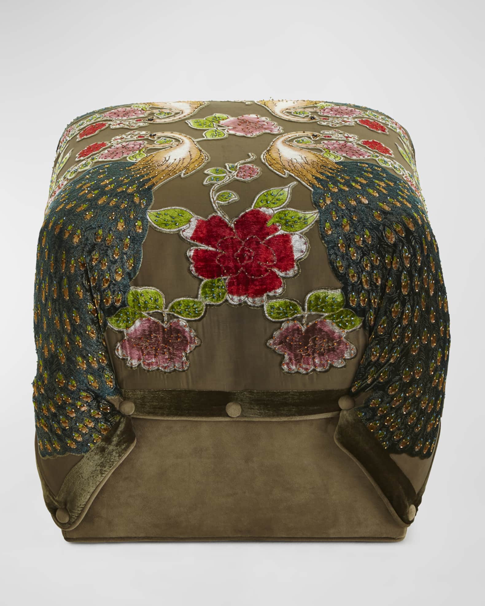 Peacock Cube Ottoman 1