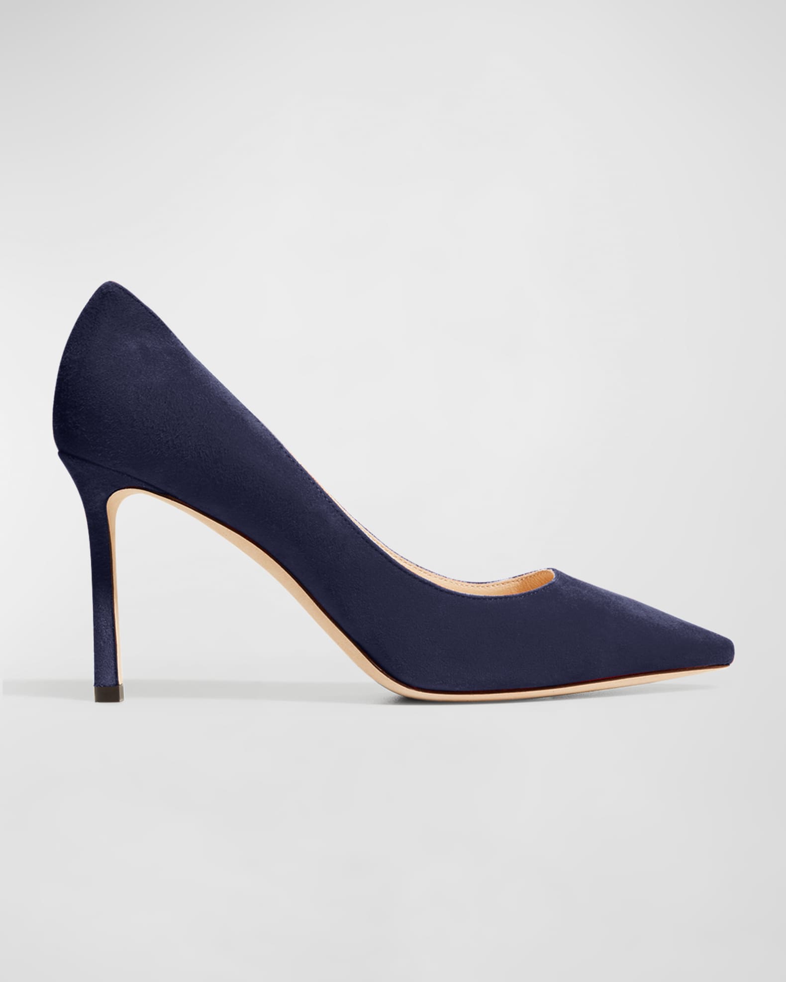 パンプス JIMMY CHOO Women Shoes ROMY85SUEBLACK Black Black Suede Pointed Pumps | Romy 85 | Autumn Winter 16