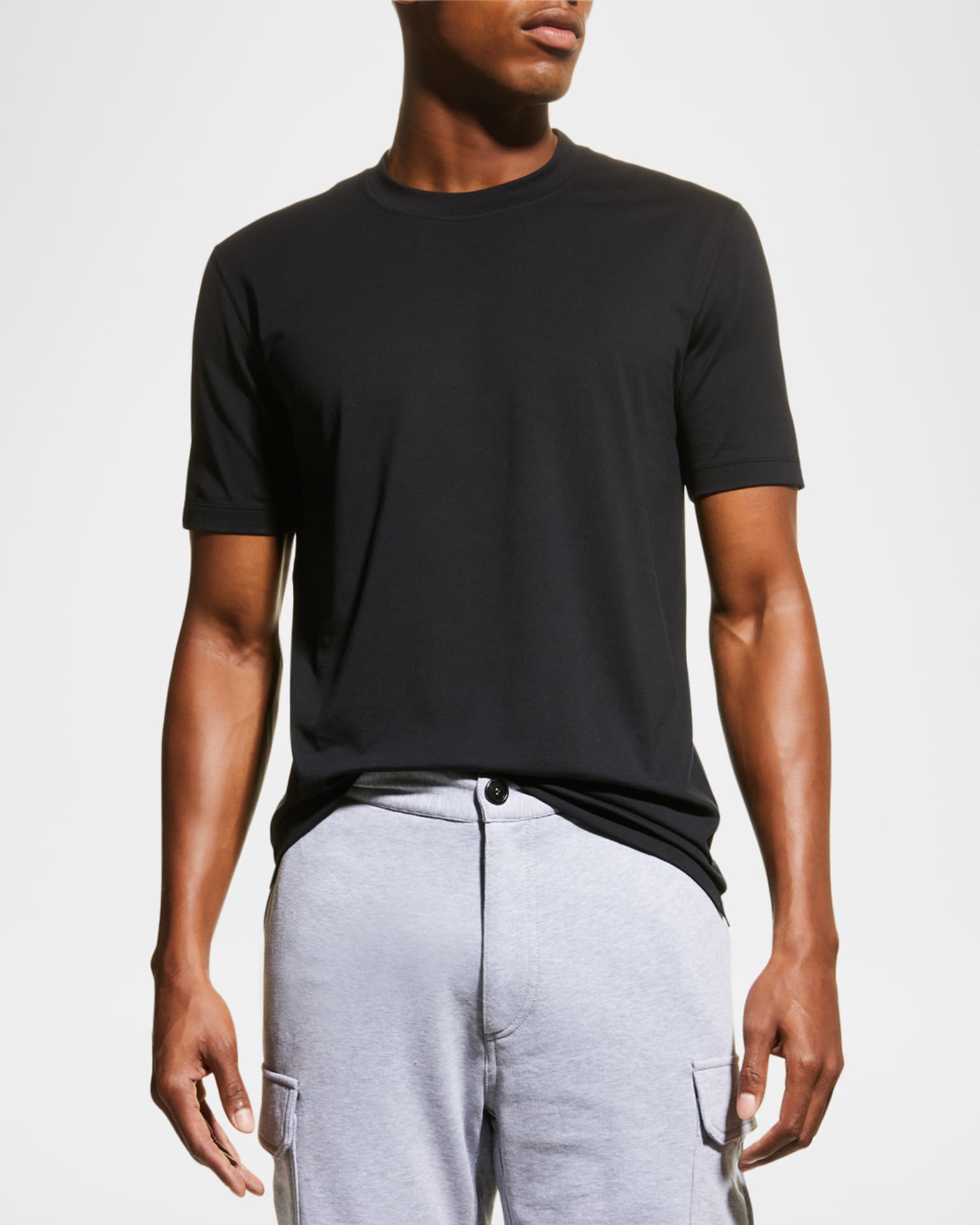 Brunello Cucinelli Men's Marled Crewneck T-Shirt | Neiman Marcus