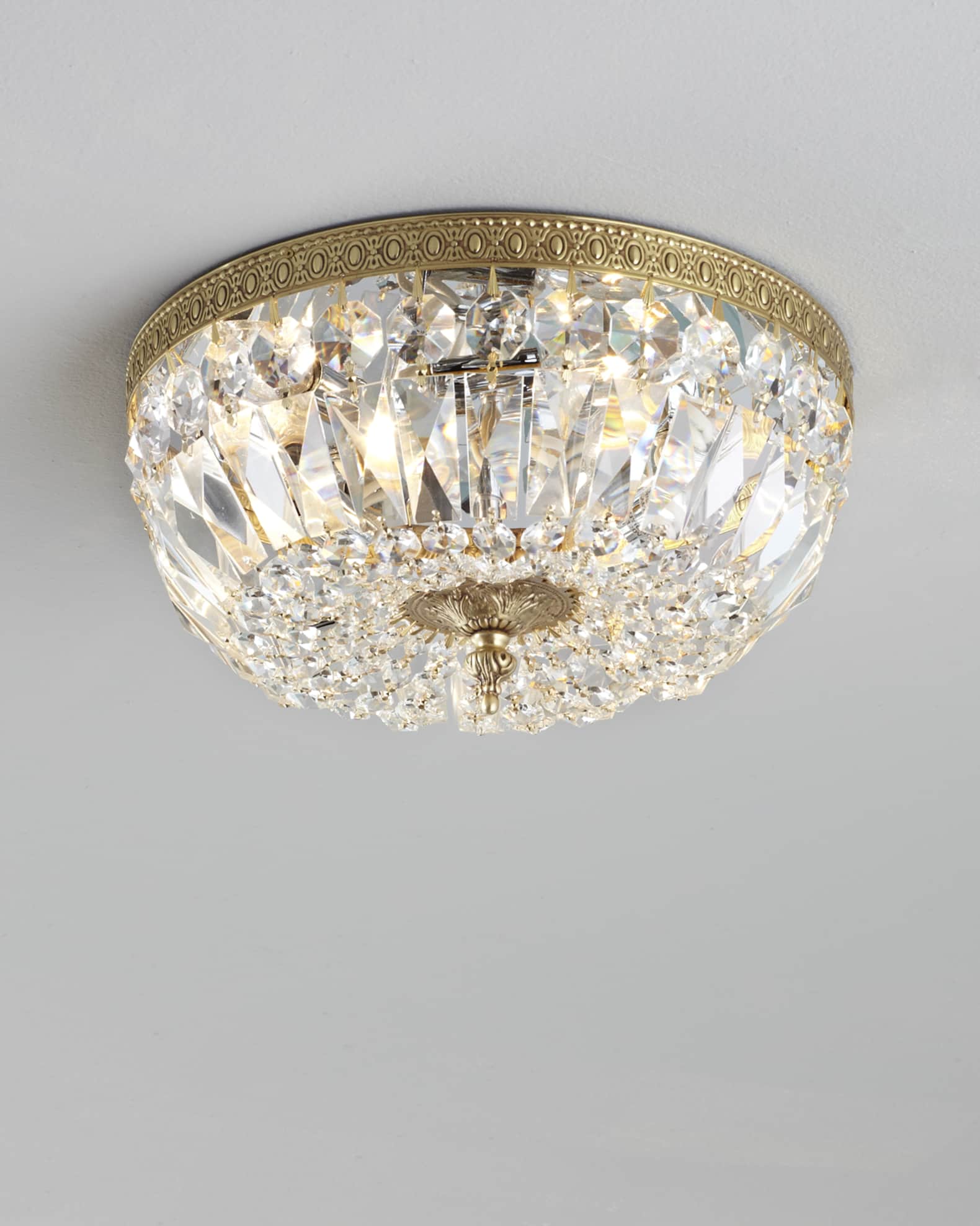Crystal ceiling light fixtures flush mount on sale