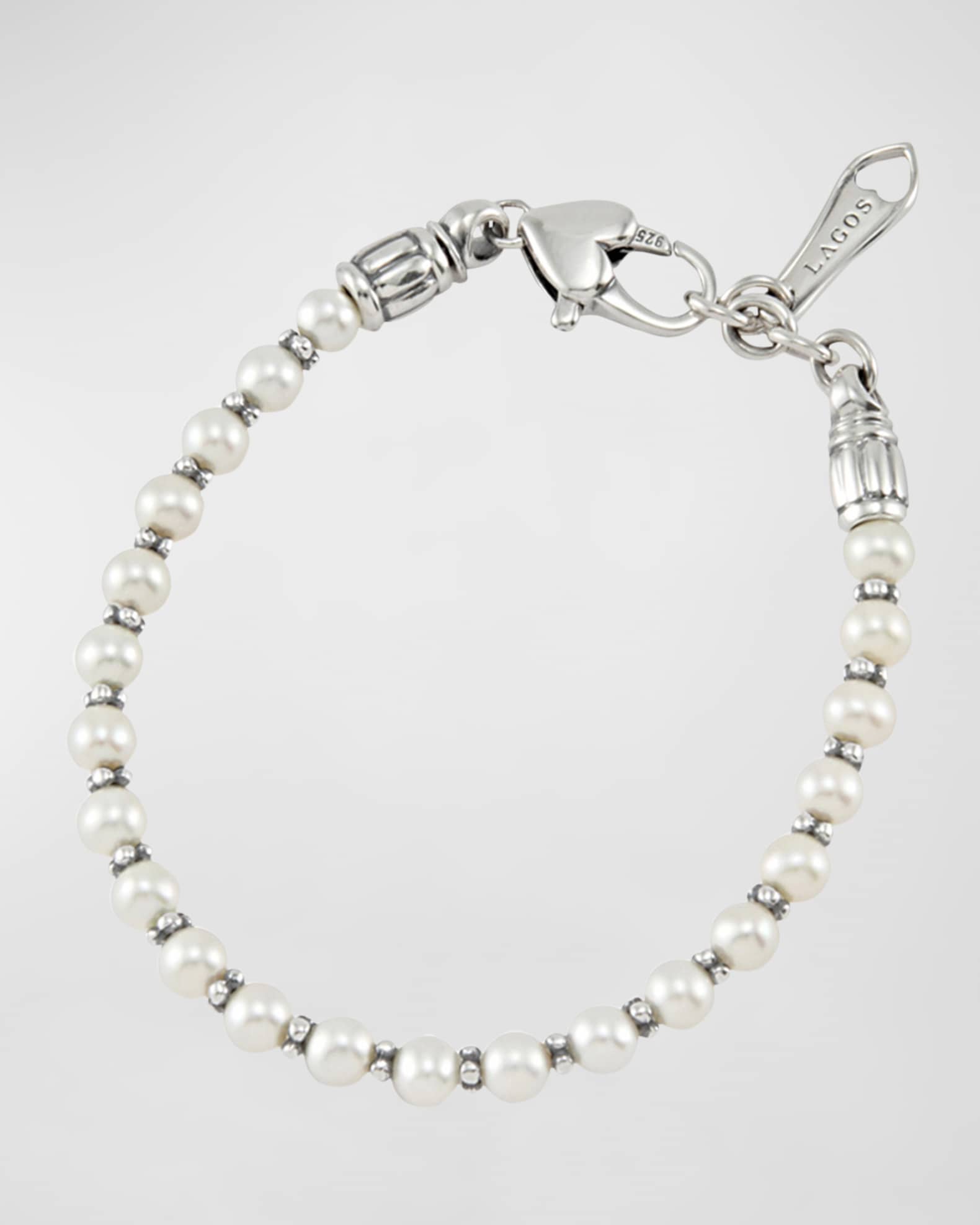 LAGOS Kinder Pearl Gold Cavier Bracelet Neiman Marcus