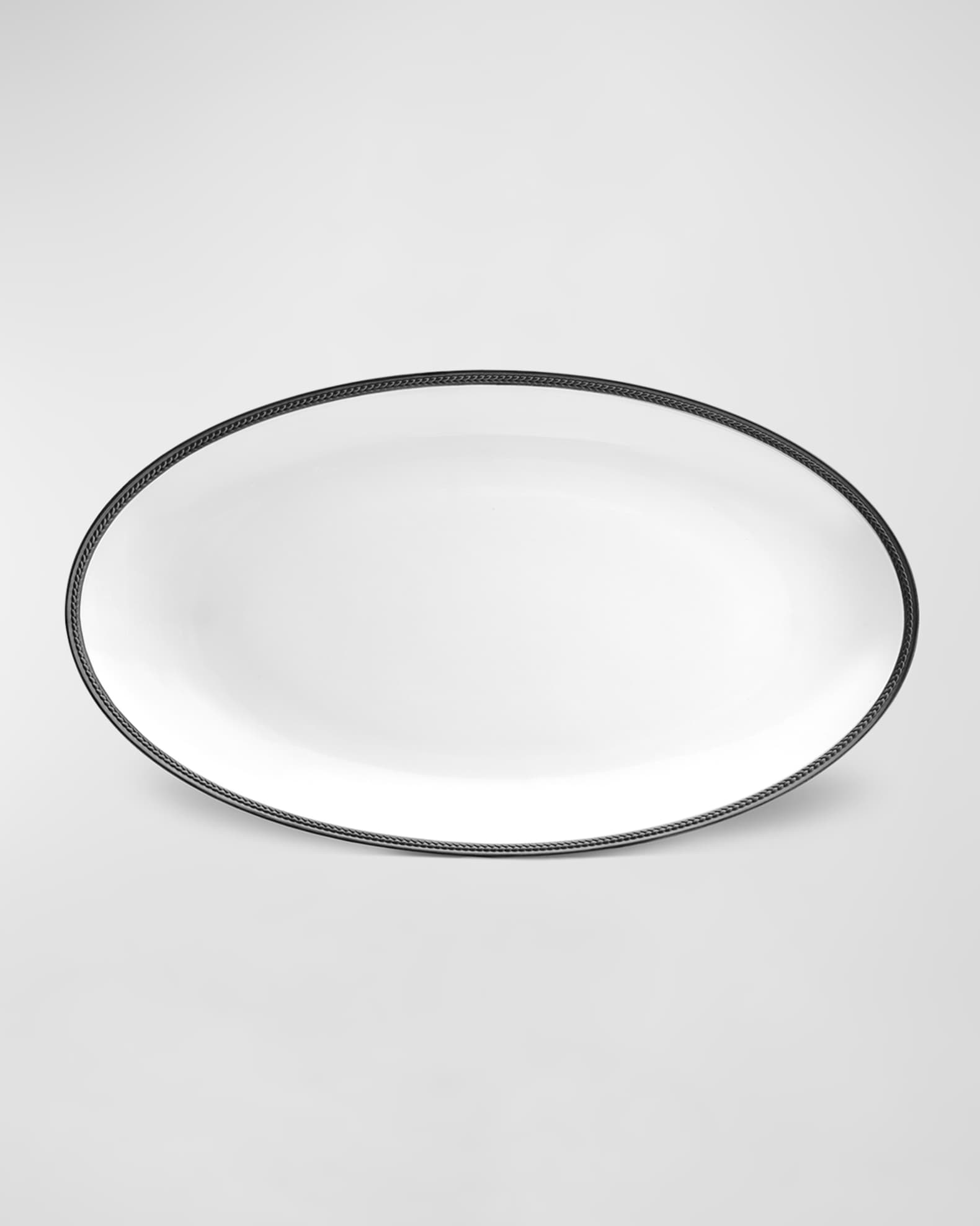 L'Objet Soie Tressee Large Oval Platter, 21"