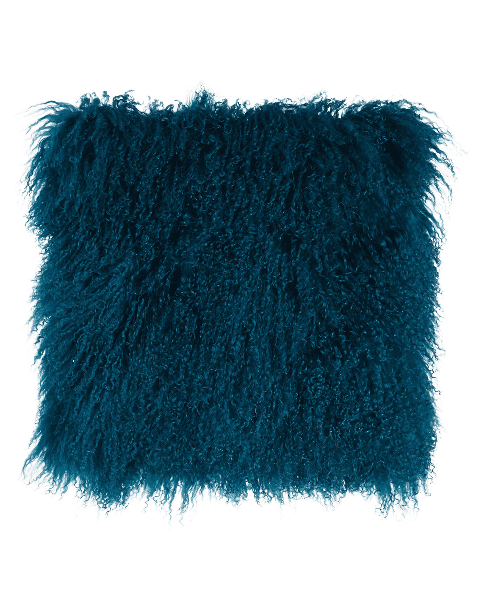 Teal Tibetan Lamb Pillow 0