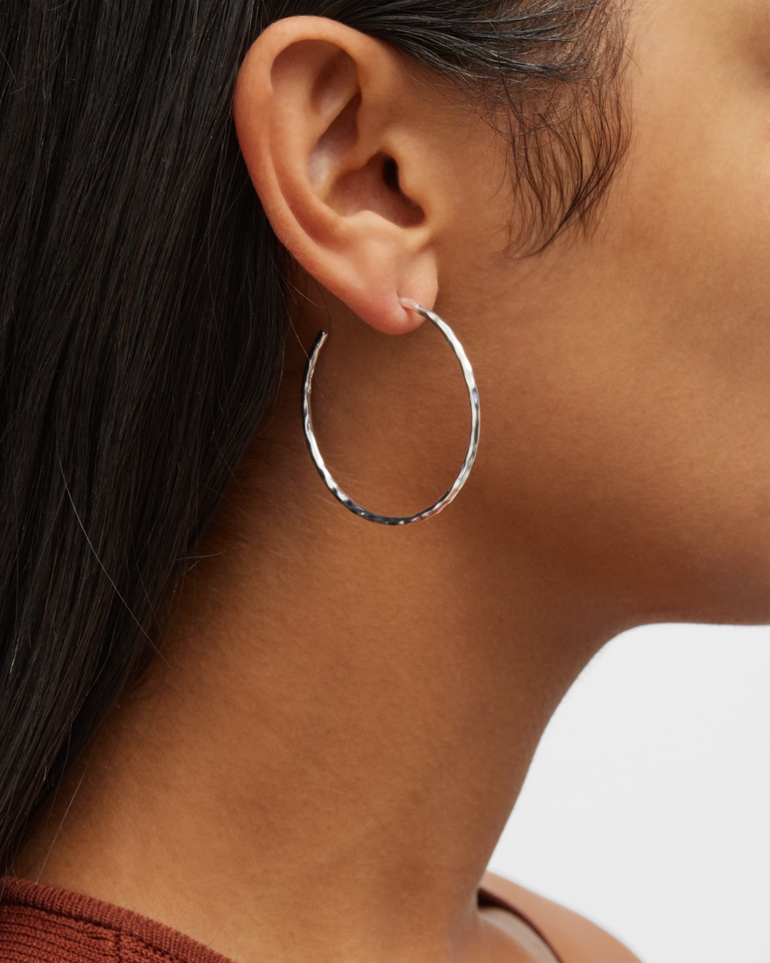 Ippolita Medium Squiggle Hoop Earrings in Sterling Silver Neiman Marcus