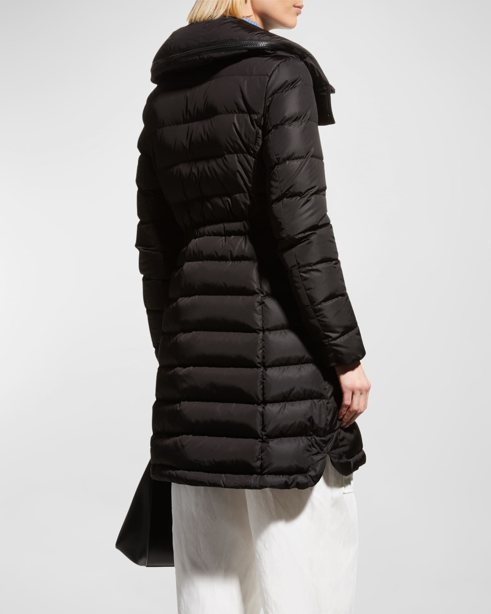 Moncler Flammette High-Neck Puffer Coat | Neiman Marcus