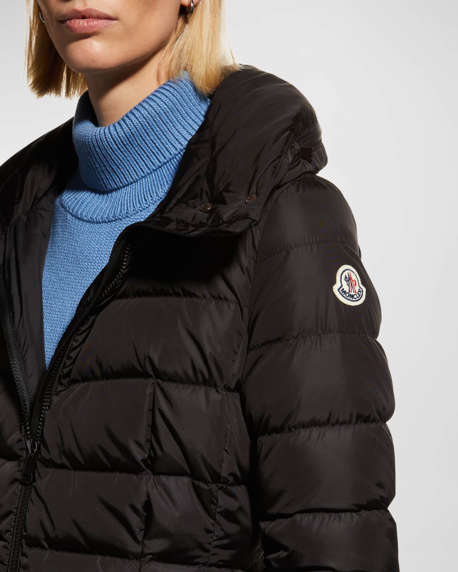 Moncler Flammette High-Neck Puffer Coat | Neiman Marcus Moncler Flammette High-Neck Puffer Coat | Neiman Marcus