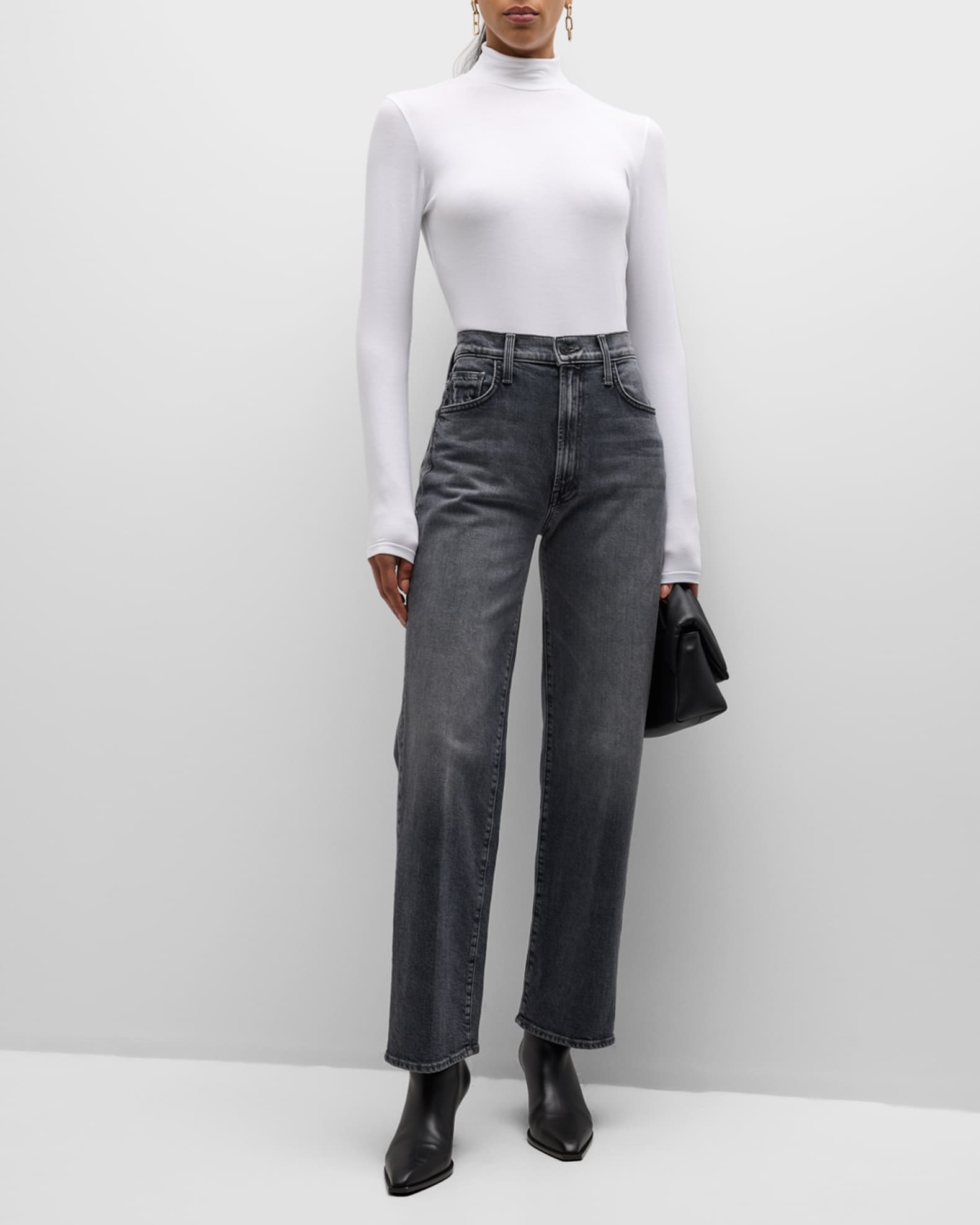 Majestic Filatures Soft Touch Mock Turtleneck Top Neiman Marcus