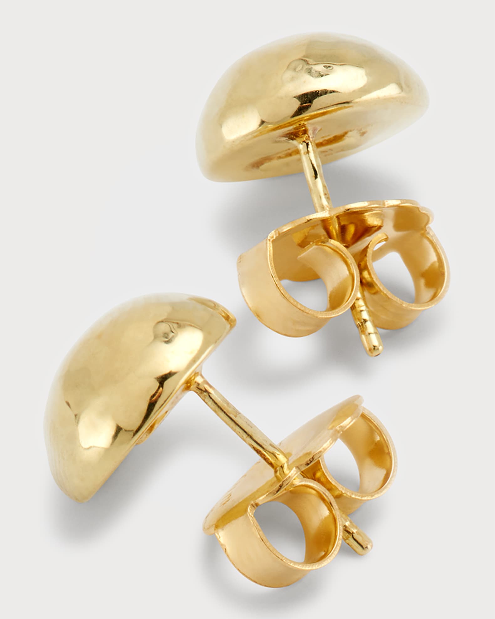 Ippolita Small Hammered Pinball Stud Earrings in 18K Gold | Neiman Marcus