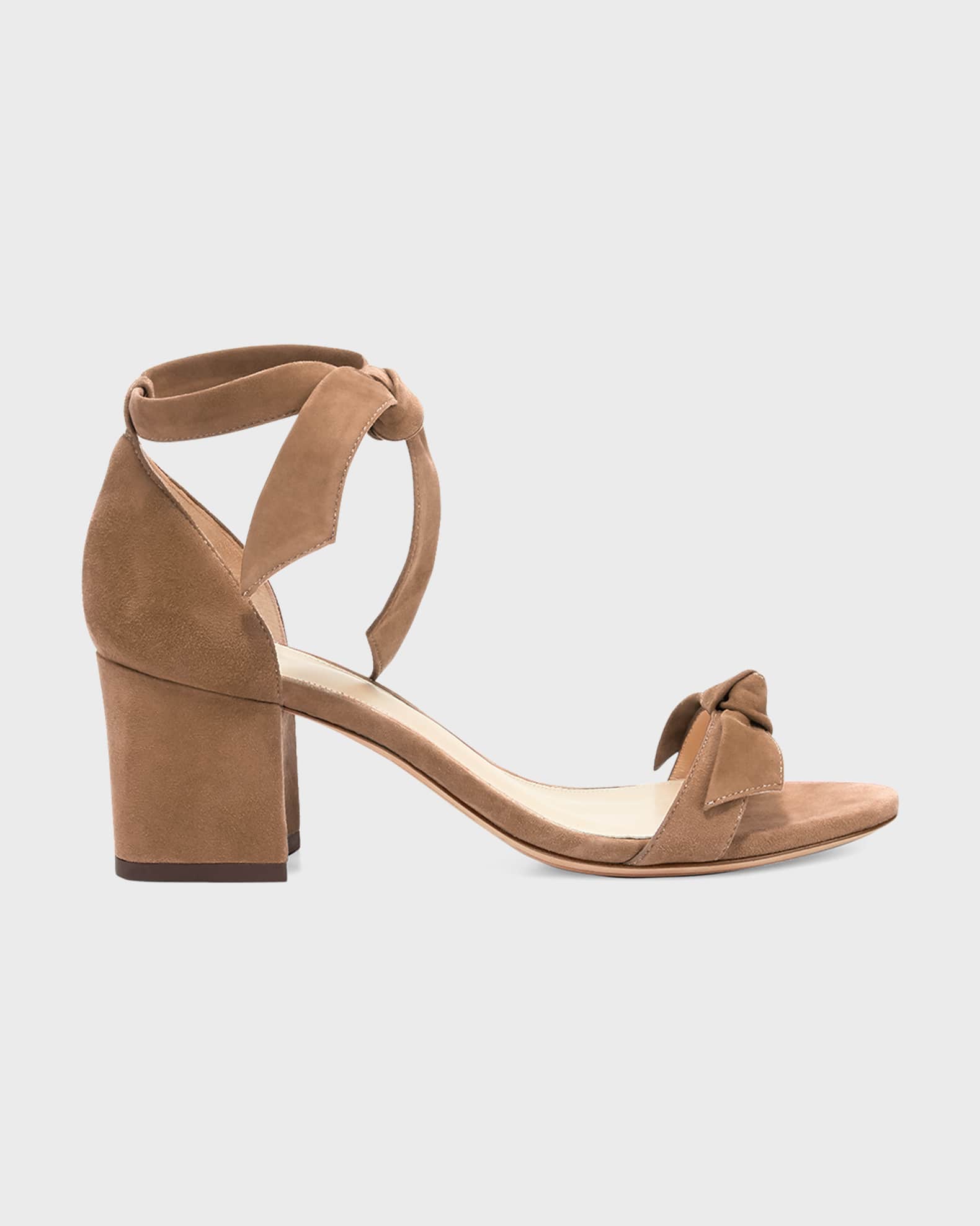 Alexandre Birman Clarita Suede Block-Heel Sandals | Neiman Marcus
