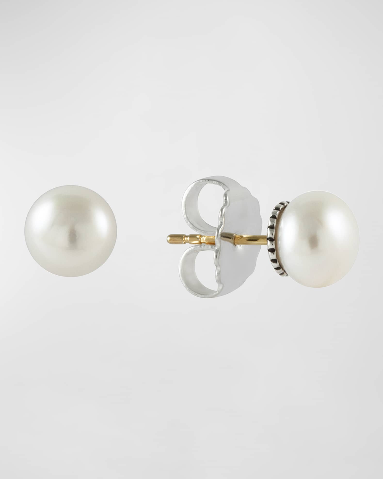 LAGOS Luna Sterling Silver Pearl 8mm Stud Earrings