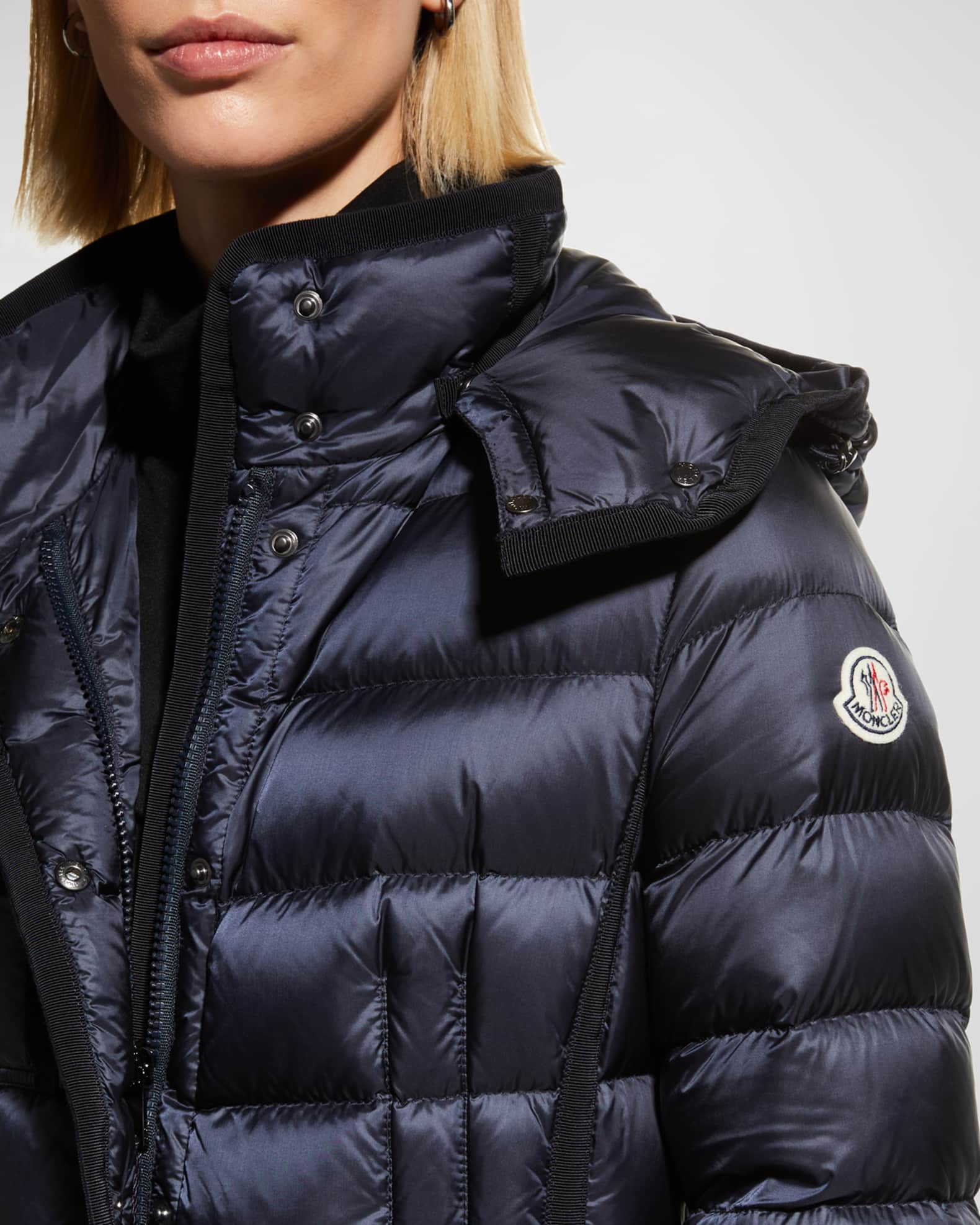 Moncler Hermine Hooded Puffer Jacket | Neiman Marcus