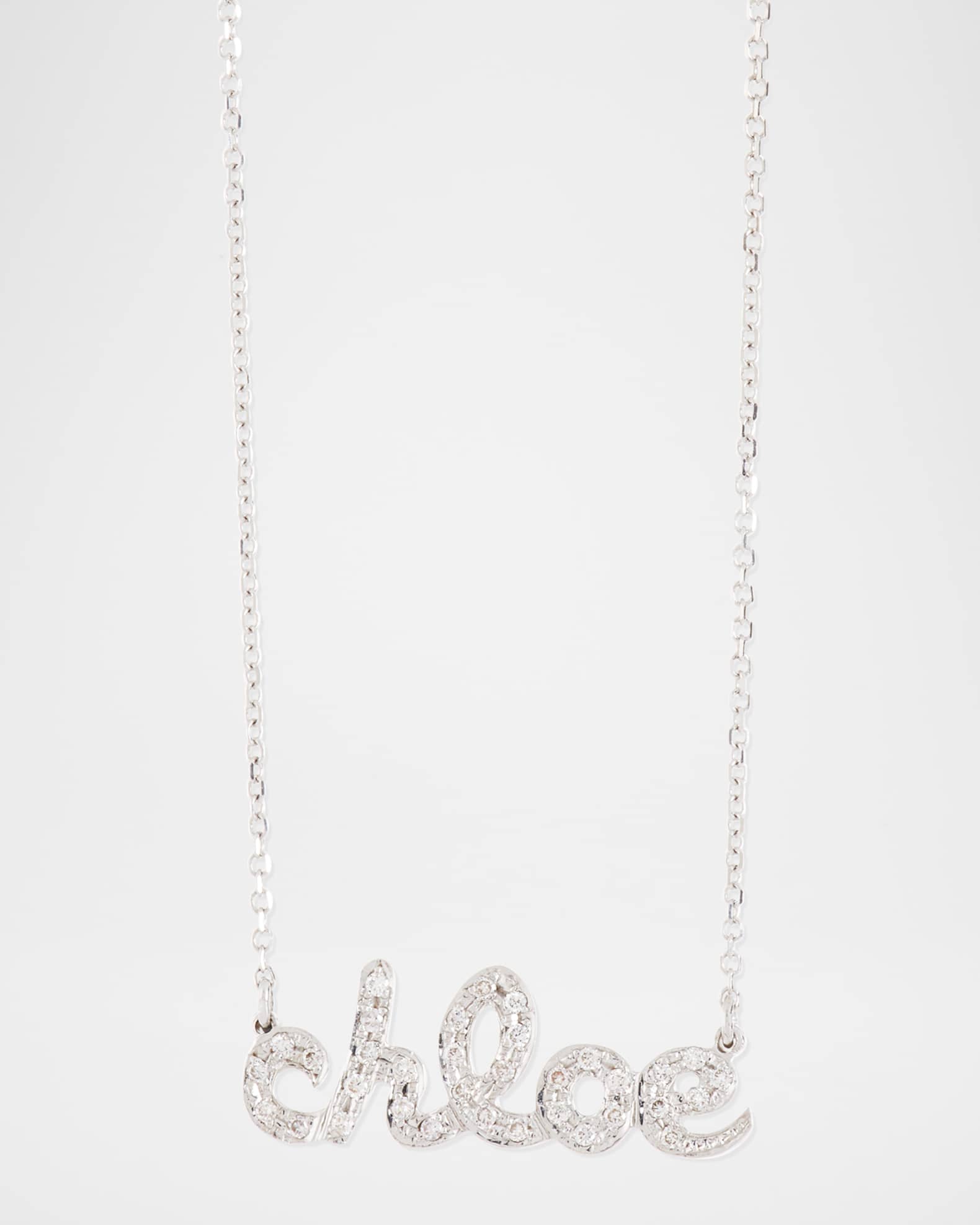 Ava Petite Diamond Name 14K Gold Pendant Necklace 0