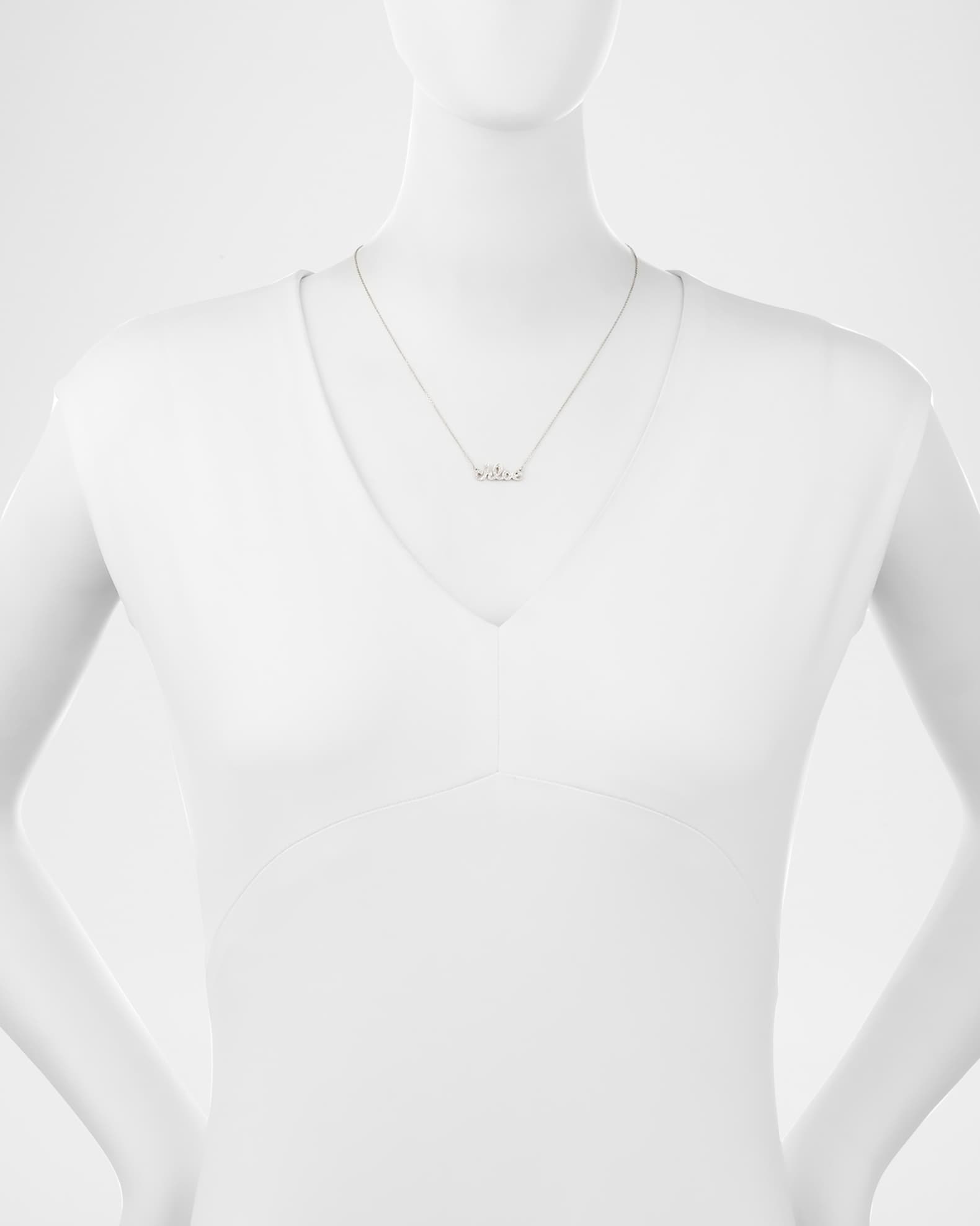 Ava Petite Diamond Name 14K Gold Pendant Necklace 1