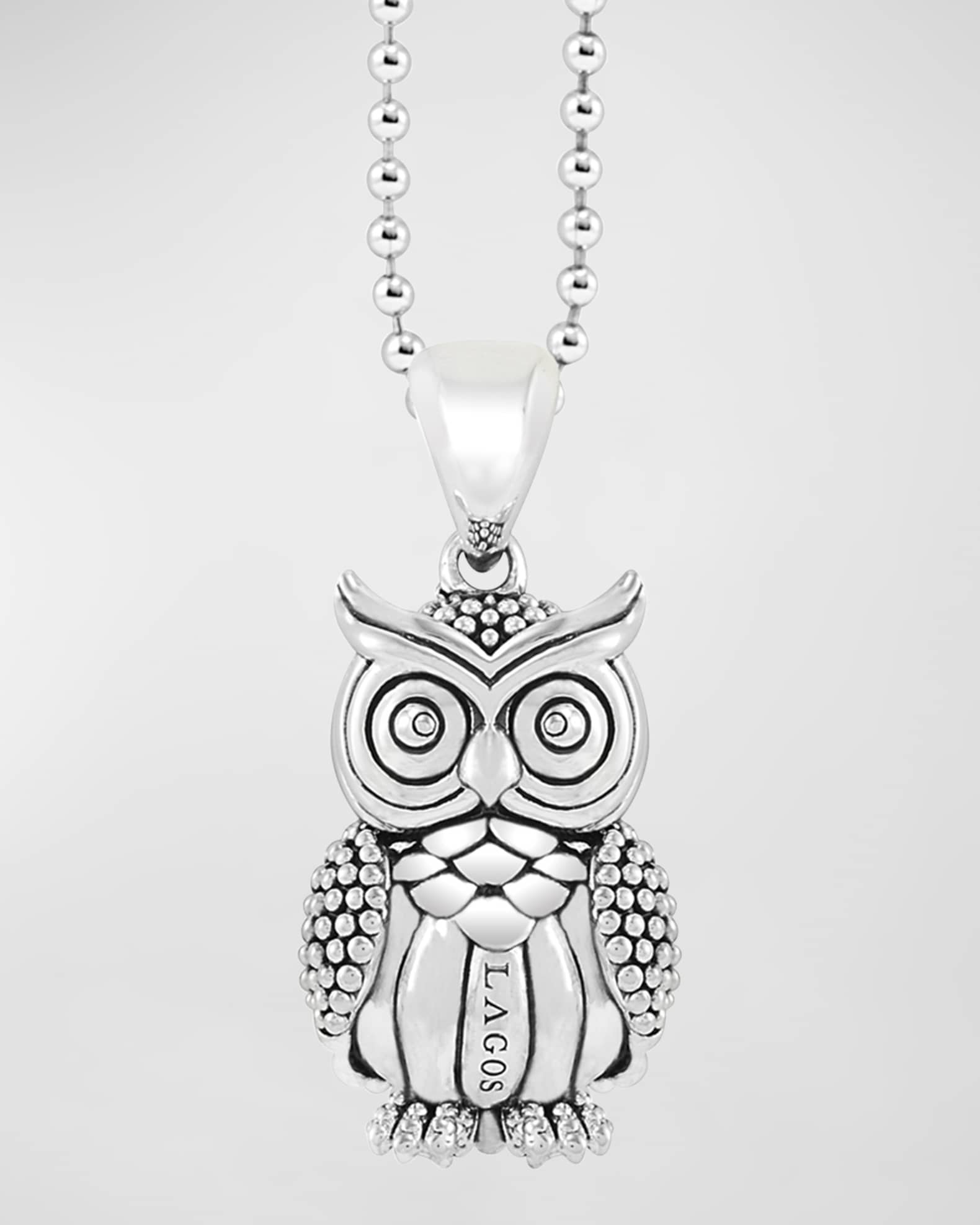 Owl silver pendant online