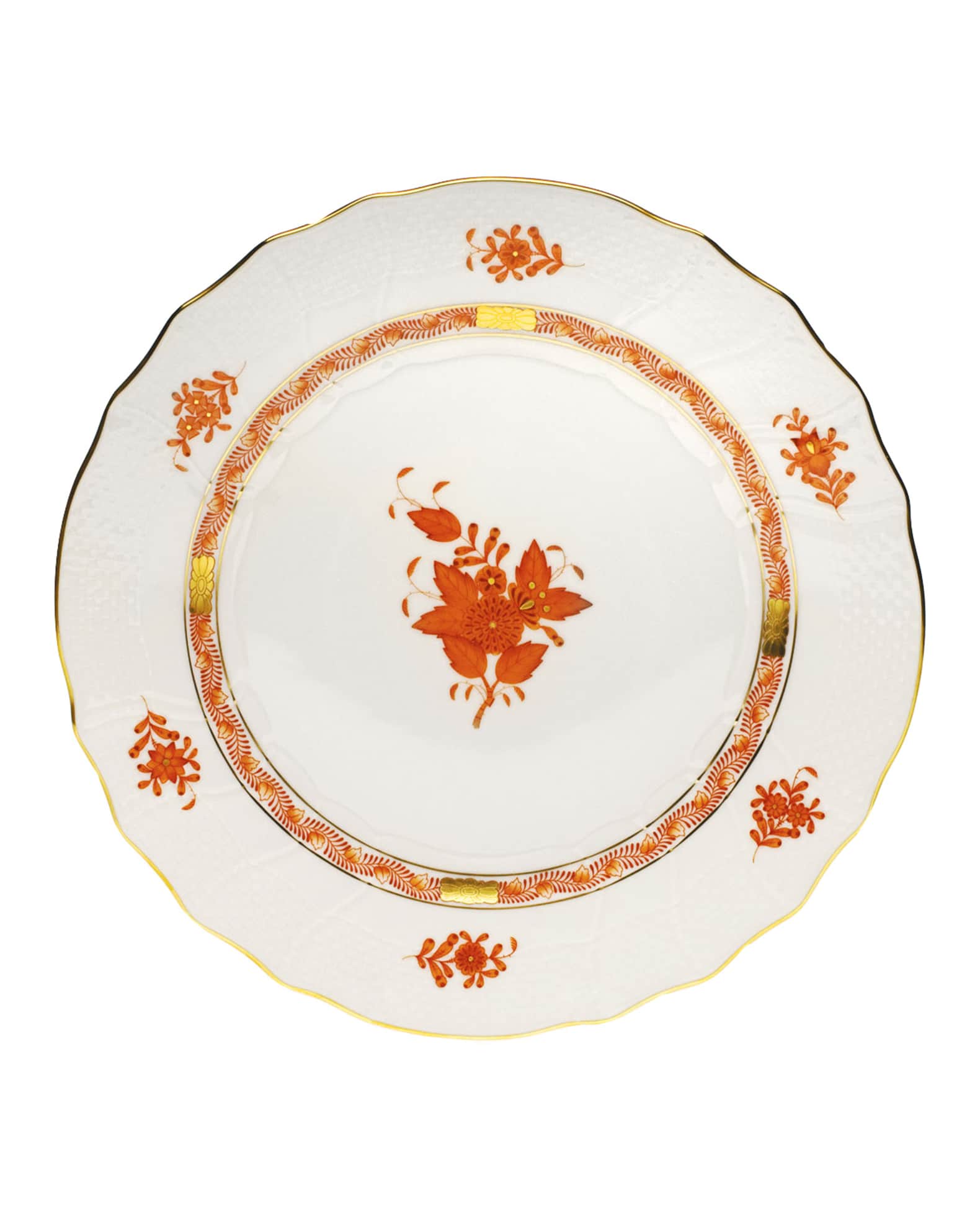 Rust Chinese Bouquet Dinner Plate 0