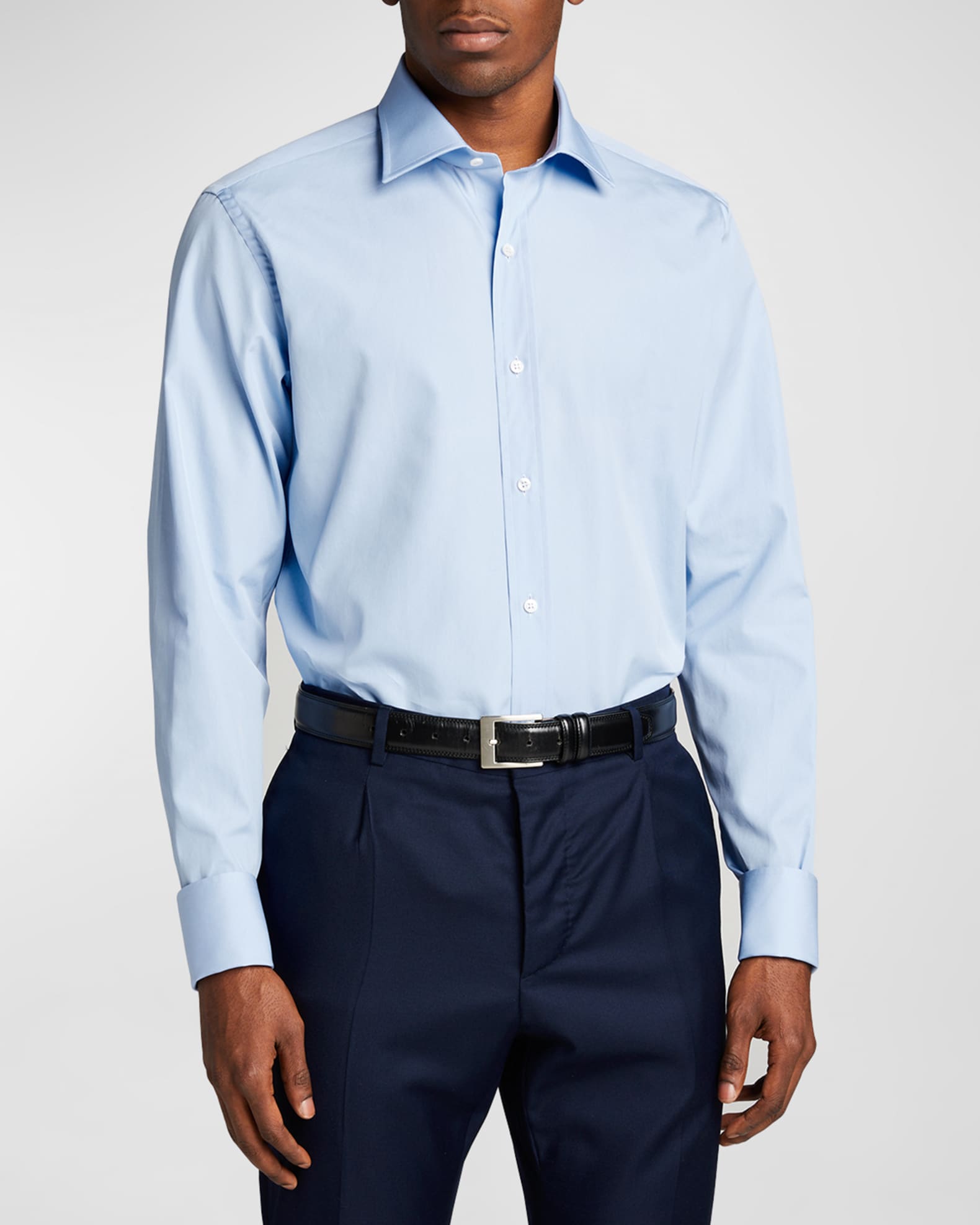 Men's Poplin French-Cuff Dress Shirt 1