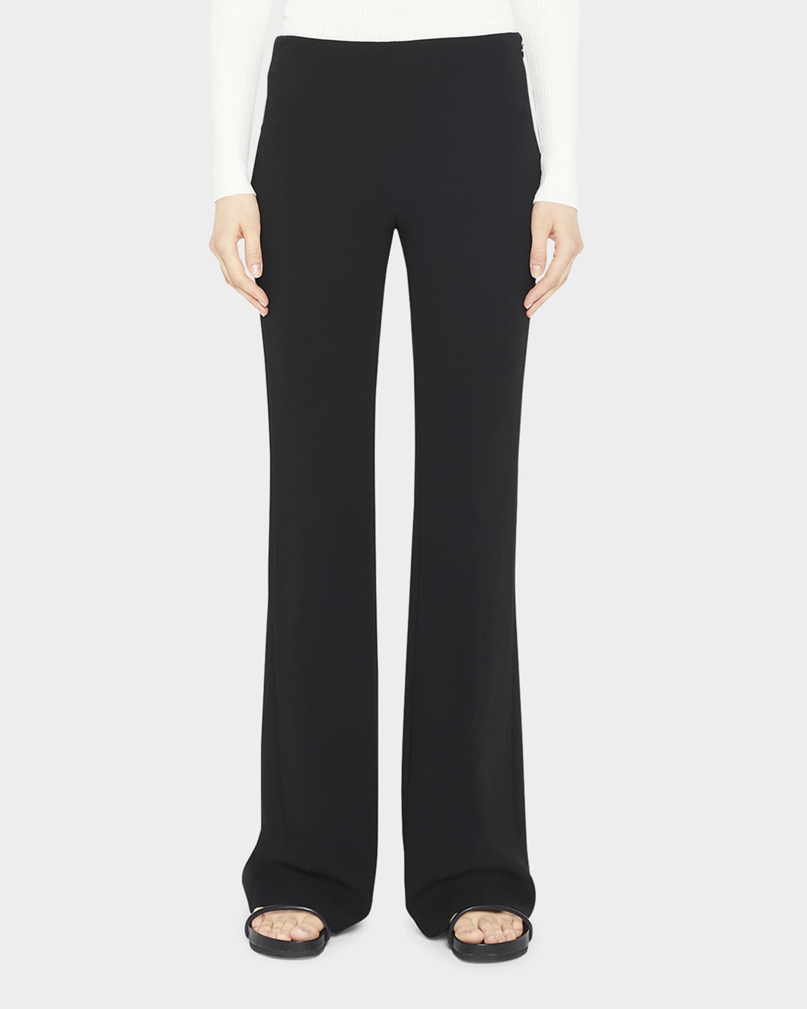 Theory Demitria Pull-On Crepe Pants - Bergdorf Goodman