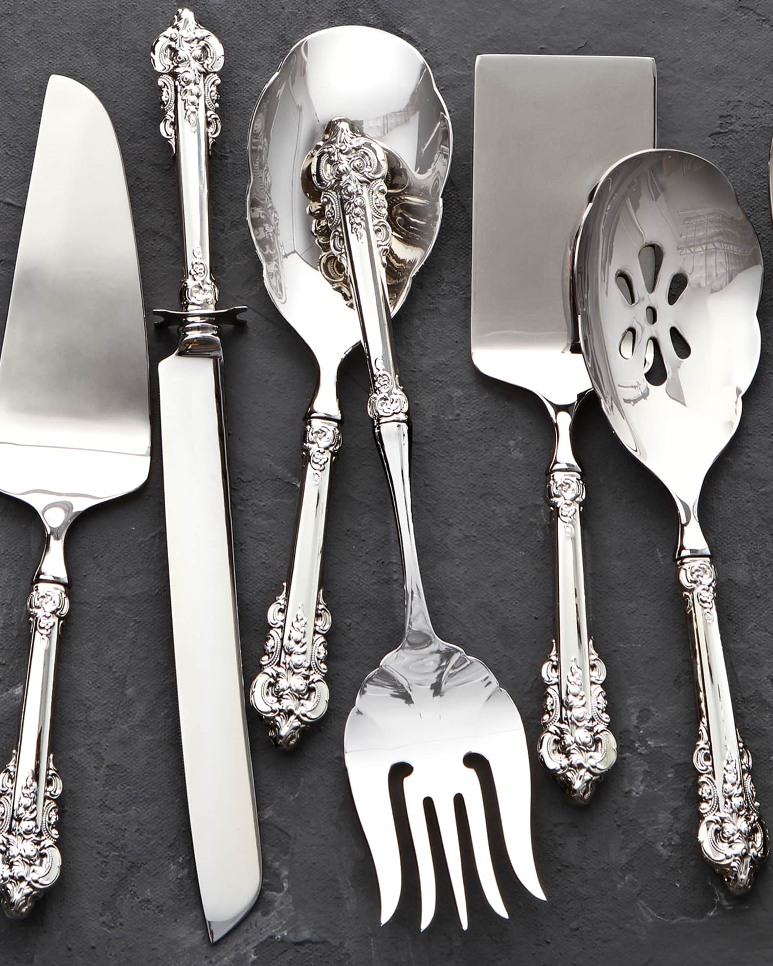 Wallace Silversmiths Grande Baroque 75th Anniversary Serving Set Neiman Marcus