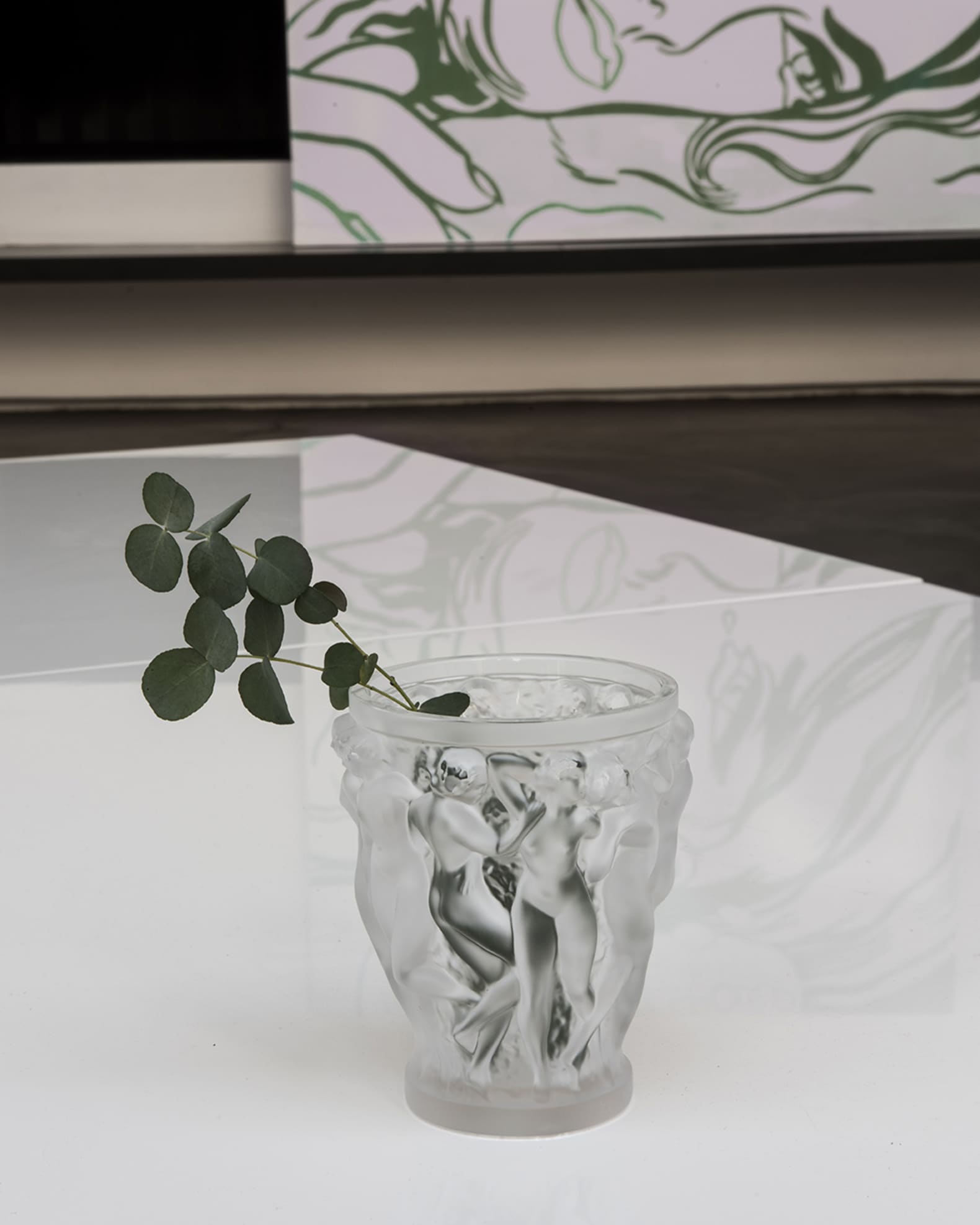 Lalique Bacchantes Small Clear Vase | Neiman Marcus
