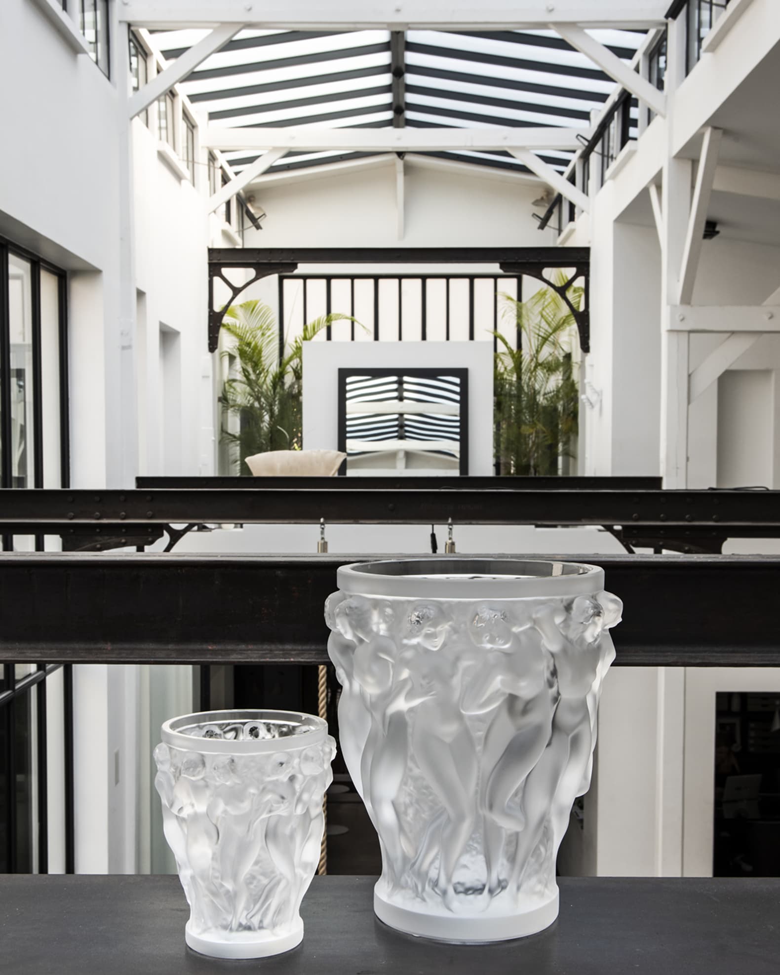 Lalique Bacchantes Small Clear Vase | Neiman Marcus