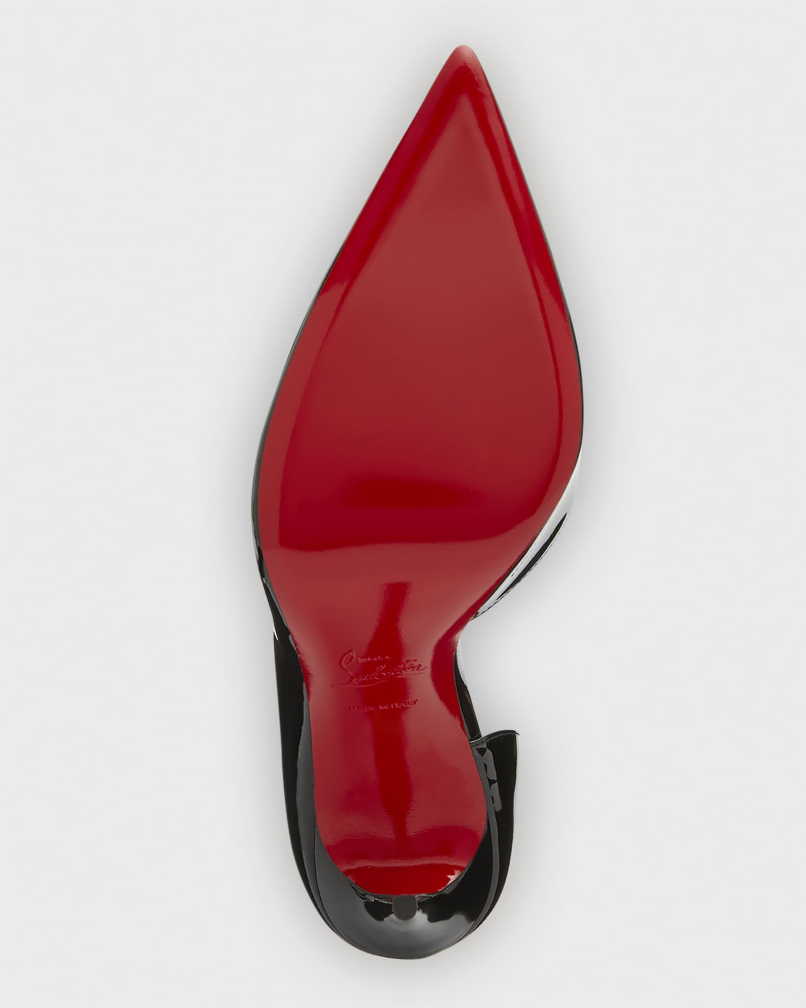 Iriza Patent Open Side Red Sole Pump