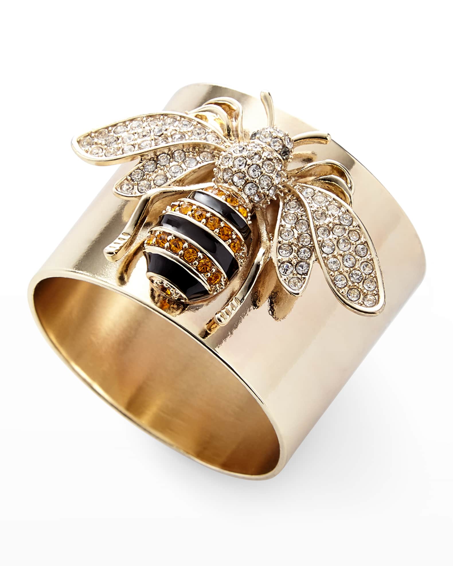 Striped Bee Napkin Rings, Set of 2 0