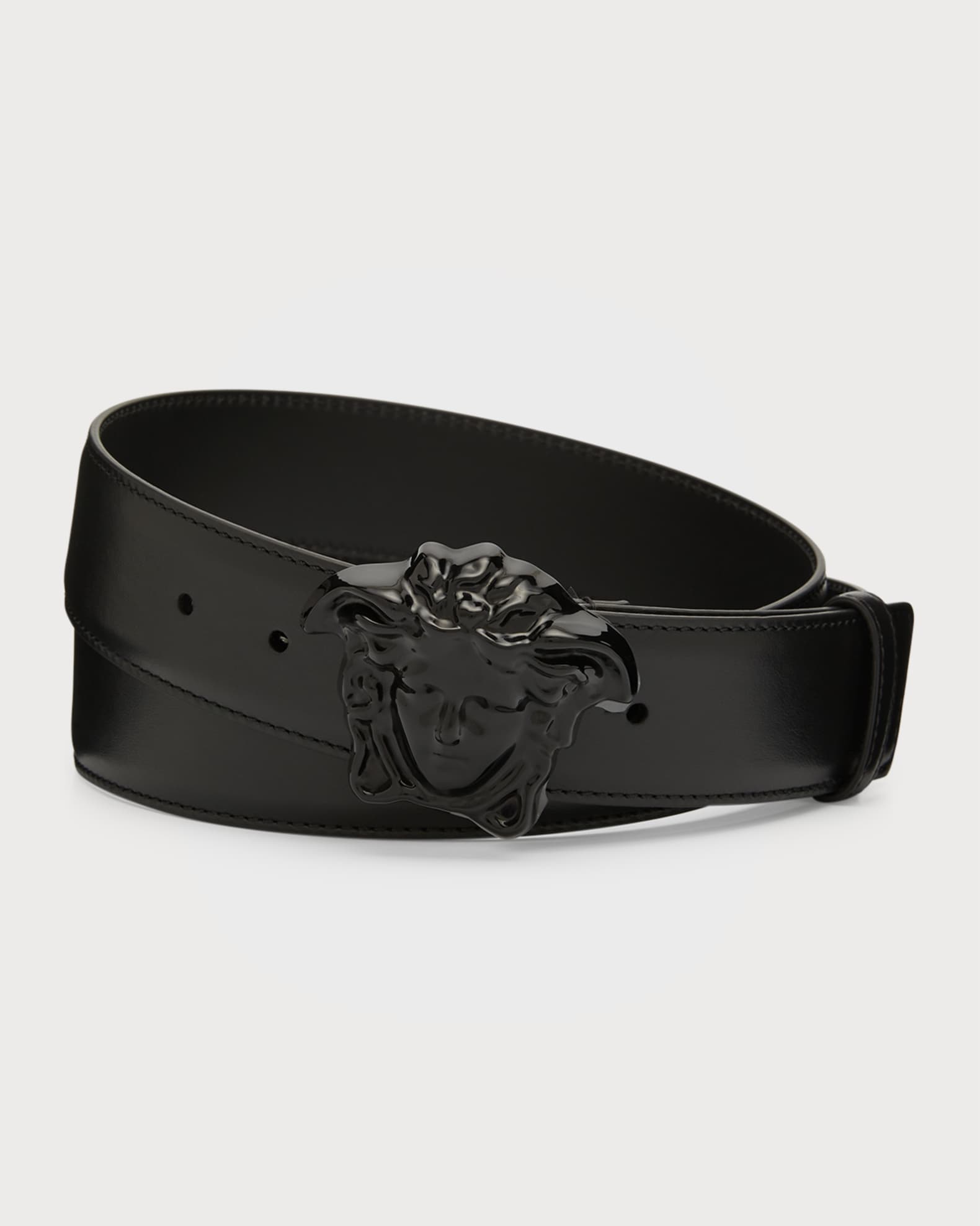 compromis maximaal Integratie Versace Leather Medusa-Buckle Belt | Neiman Marcus