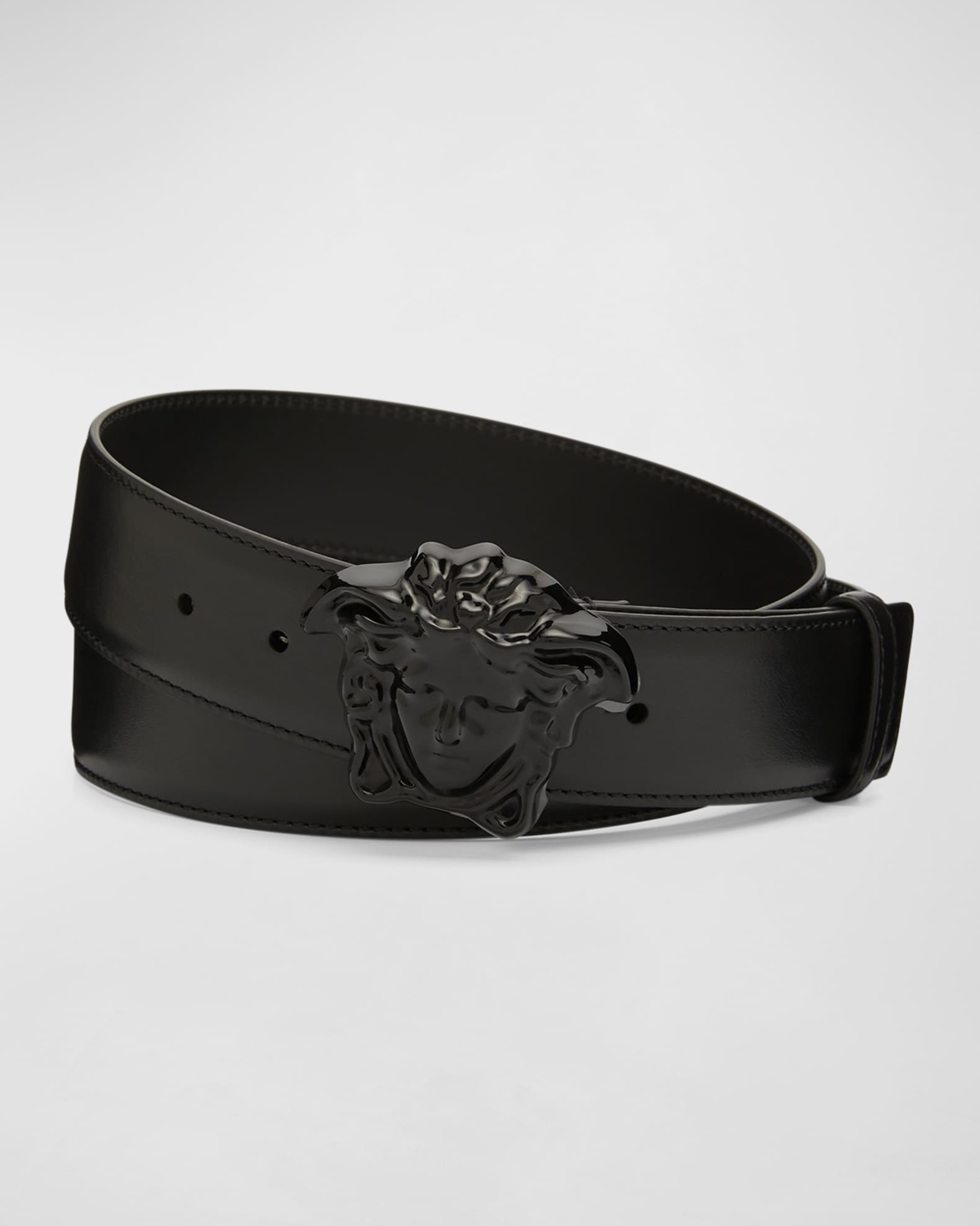 MCM Reversible M Buckle Monogram Belt Denim, $295, Neiman Marcus