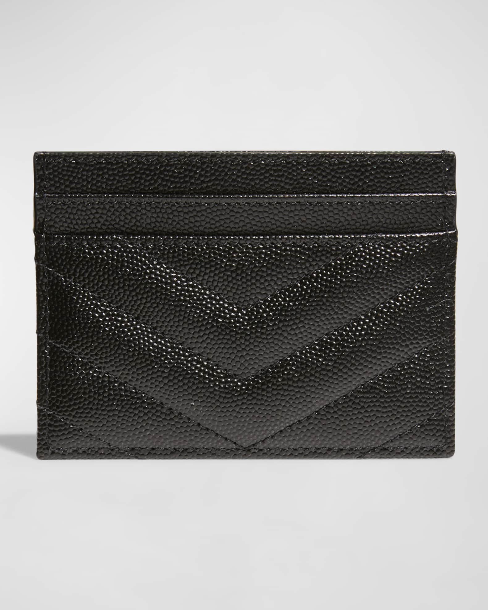 Saint laurent monogram quilted leather card holder deals