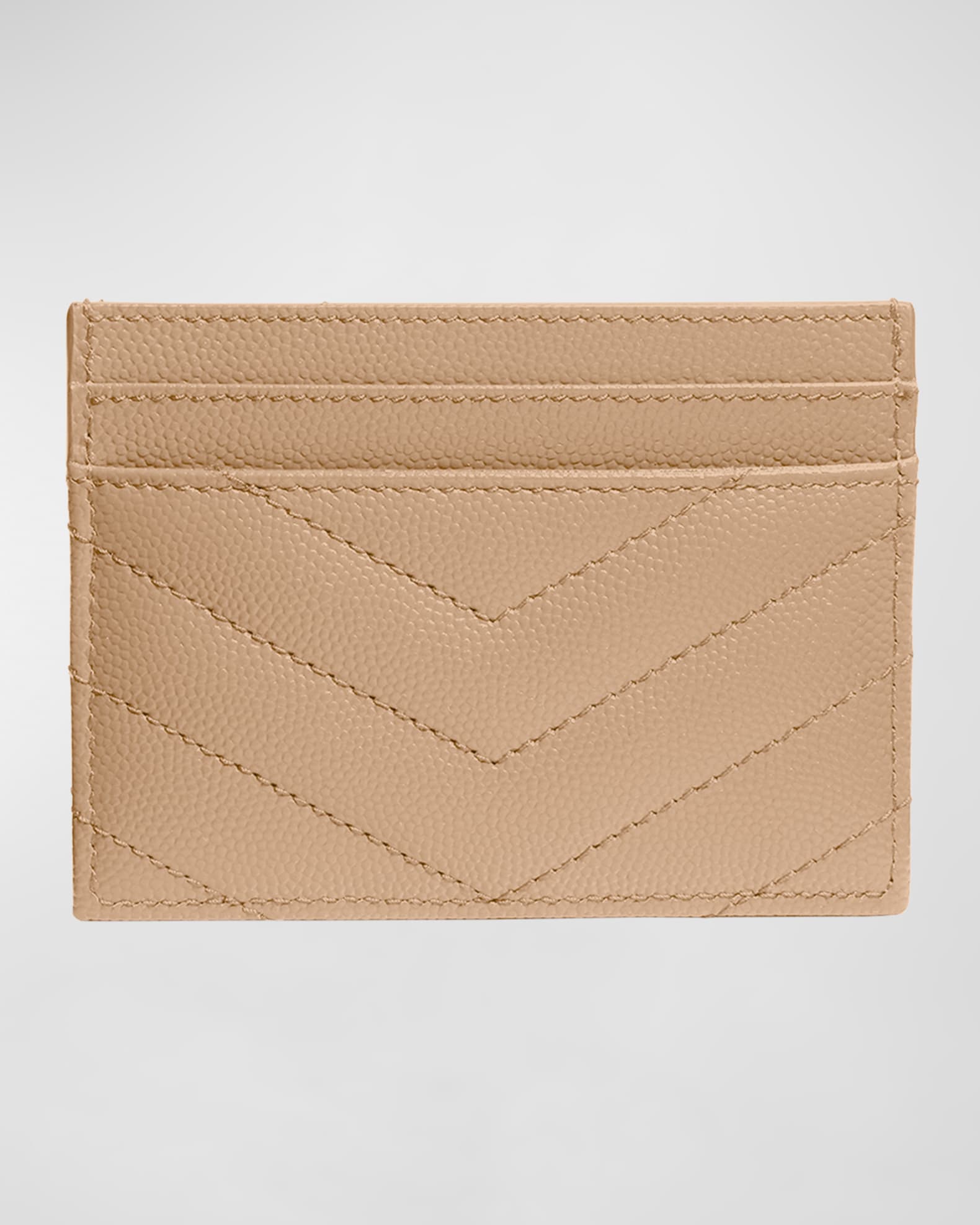【SAINT LAURENT】Monogram Matelasse Card Holder/追跡可能 Monogram quilted leather card holder in black - Saint