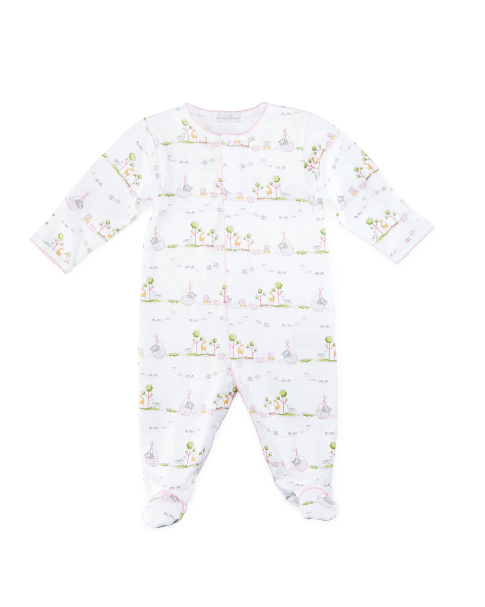 Kissy Kissy Noah's Ark Printed Footie Pajamas, Size Newborn-9 Months