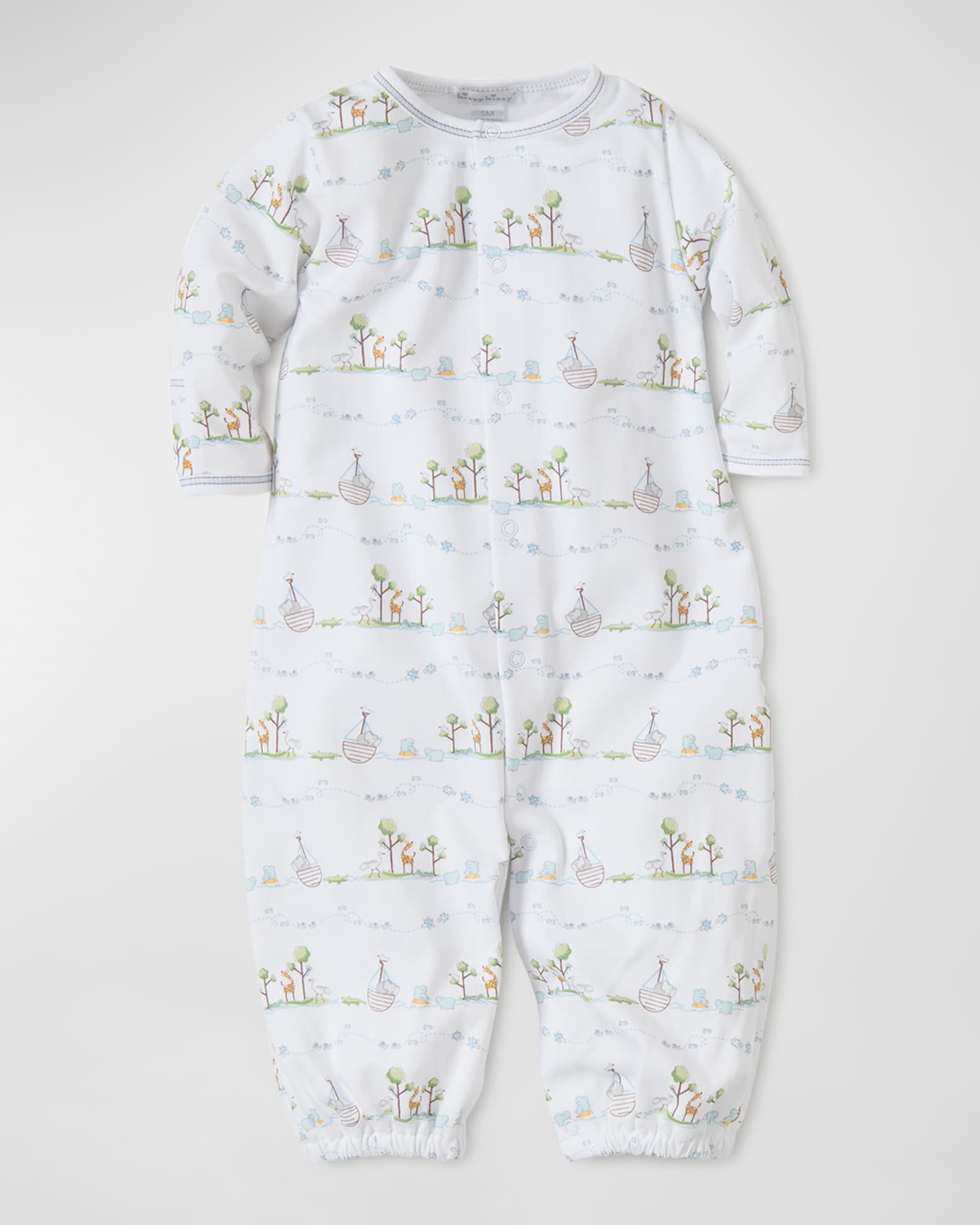 Noah's Ark Printed Convertible Sleep Gown 1