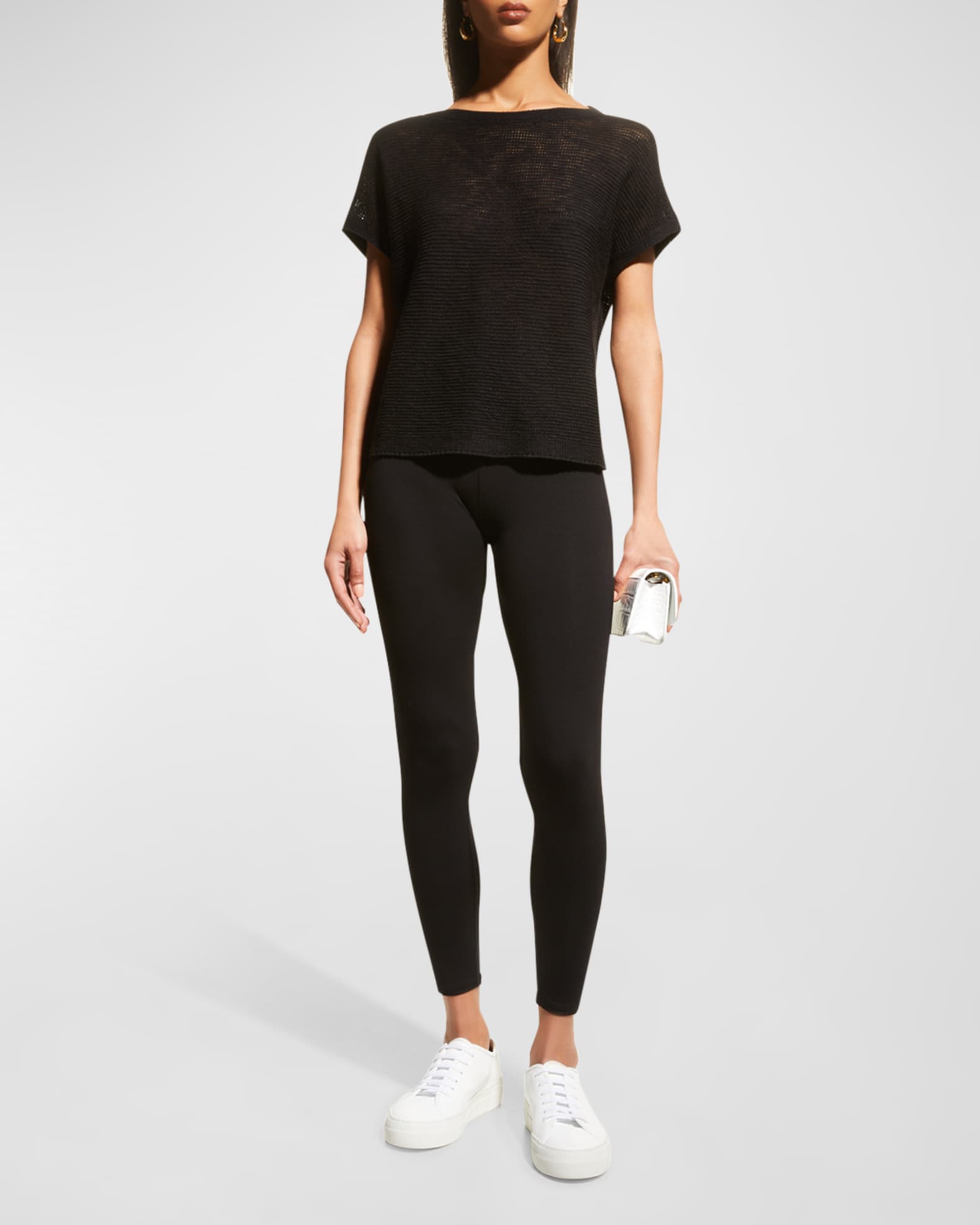 Eileen Fisher Viscose Jersey Leggings Neiman Marcus