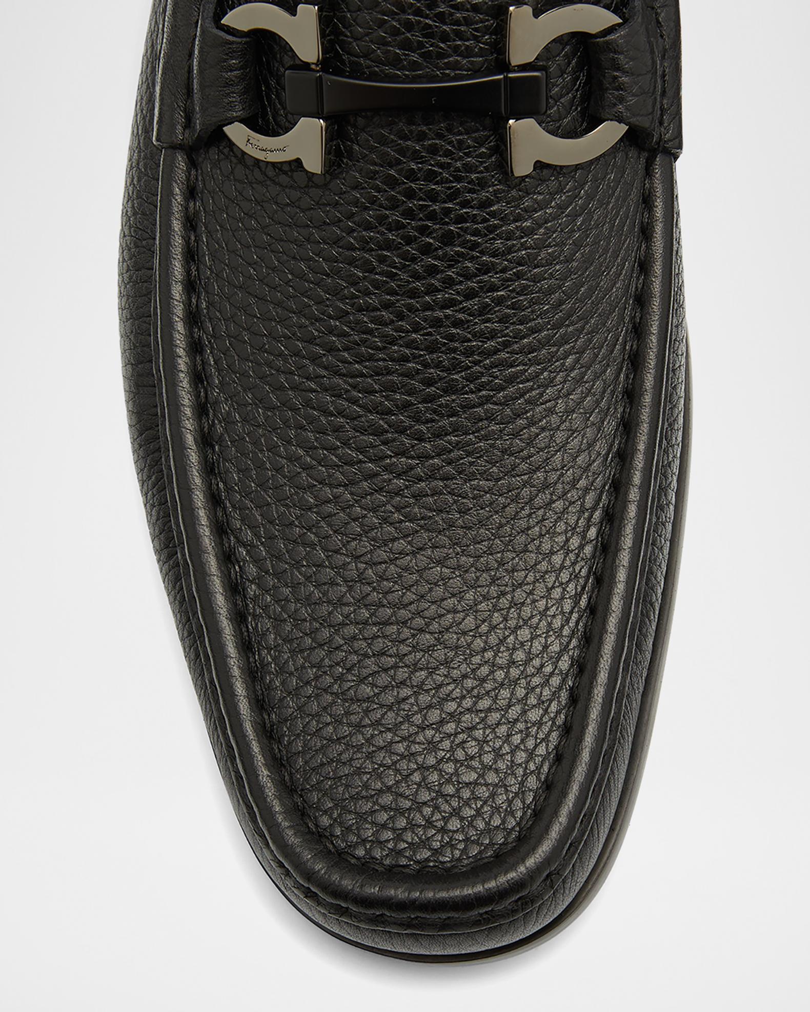 Ferragamo Men\'s  Grandioso Grained Black Calkskin Gancini Loafer size 8.5 Ferragamo Men main image 3