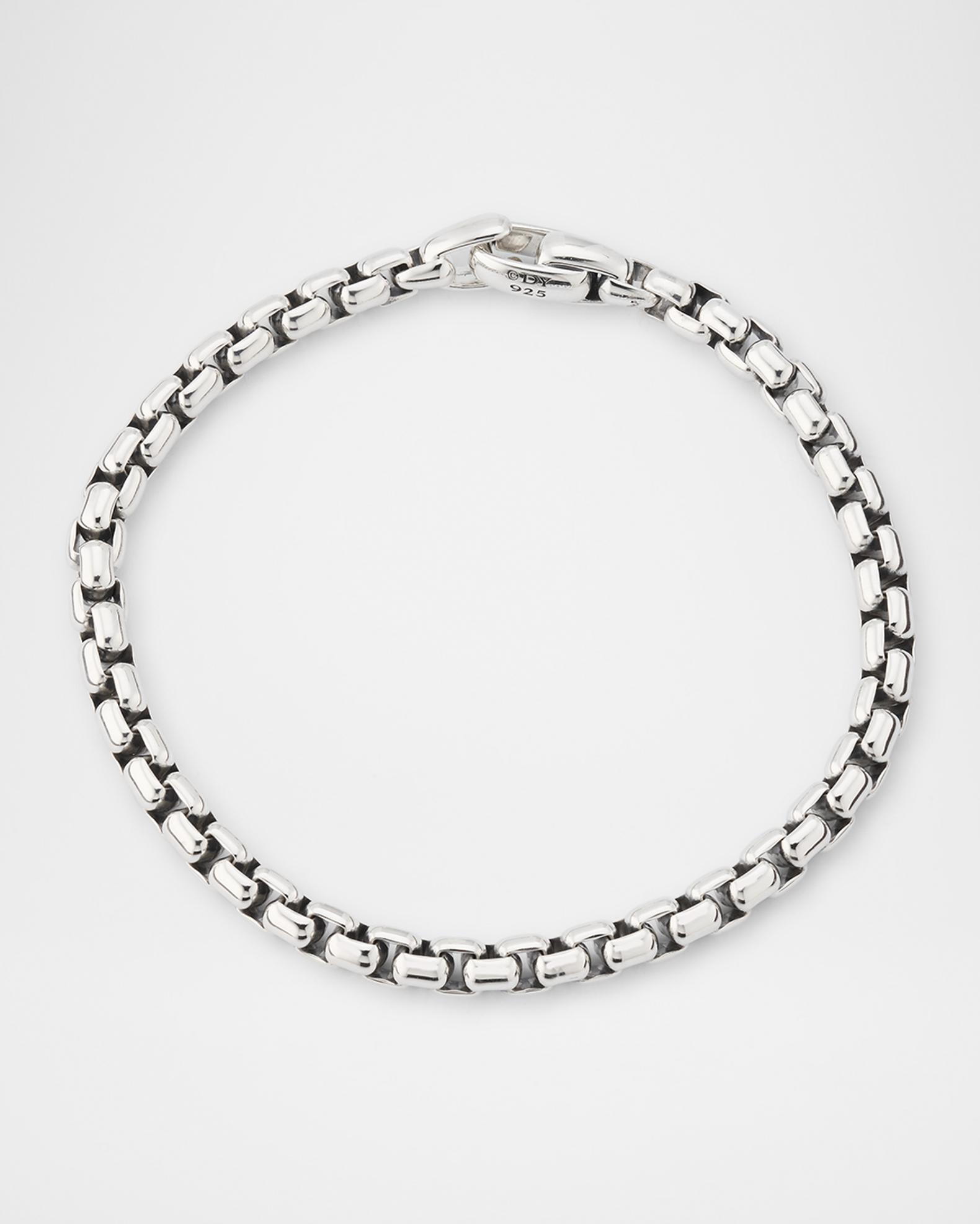 David Yurman Men's Large Box Chain Bracelet in Silver, 5mm | Neiman Marcus