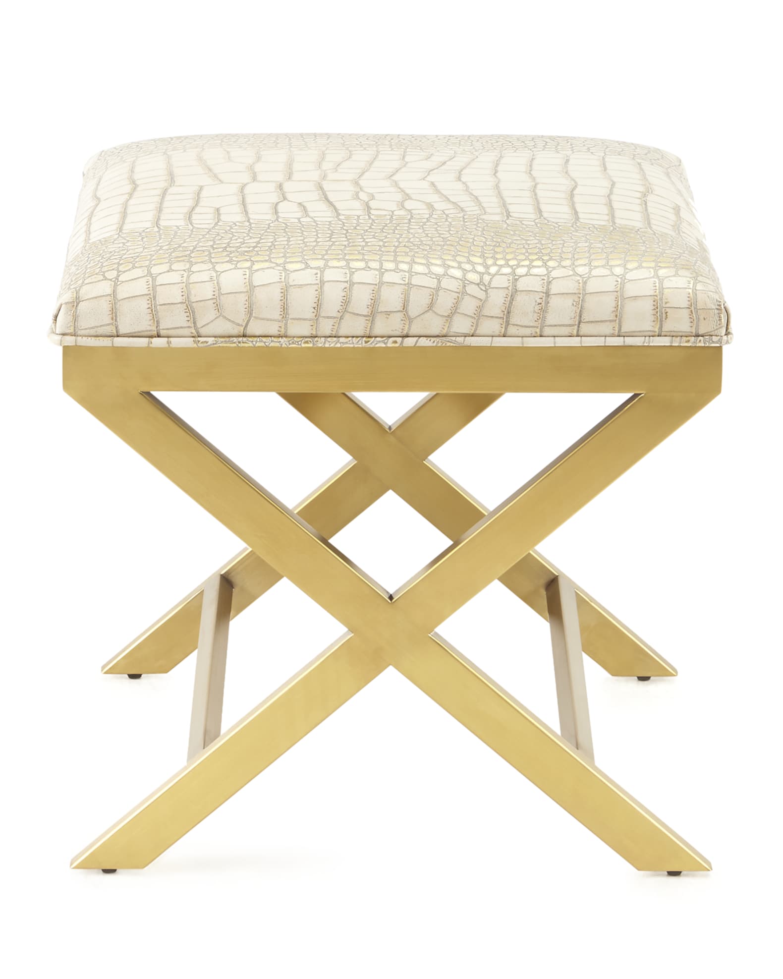 Nadia Crocodile-Embossed X Bench 1