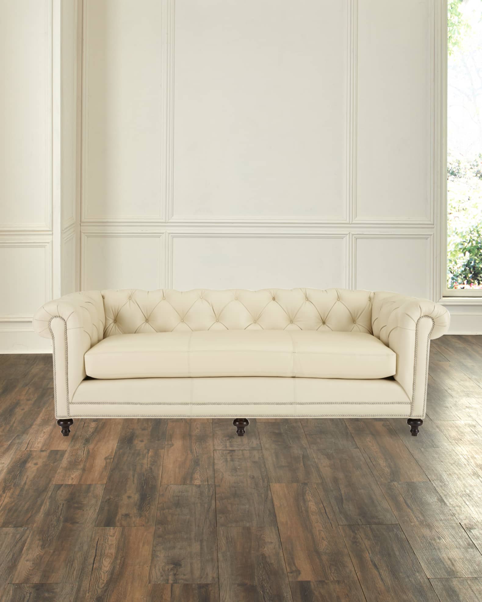 Davidson Cream Tufted Chesterfield Sofa 0